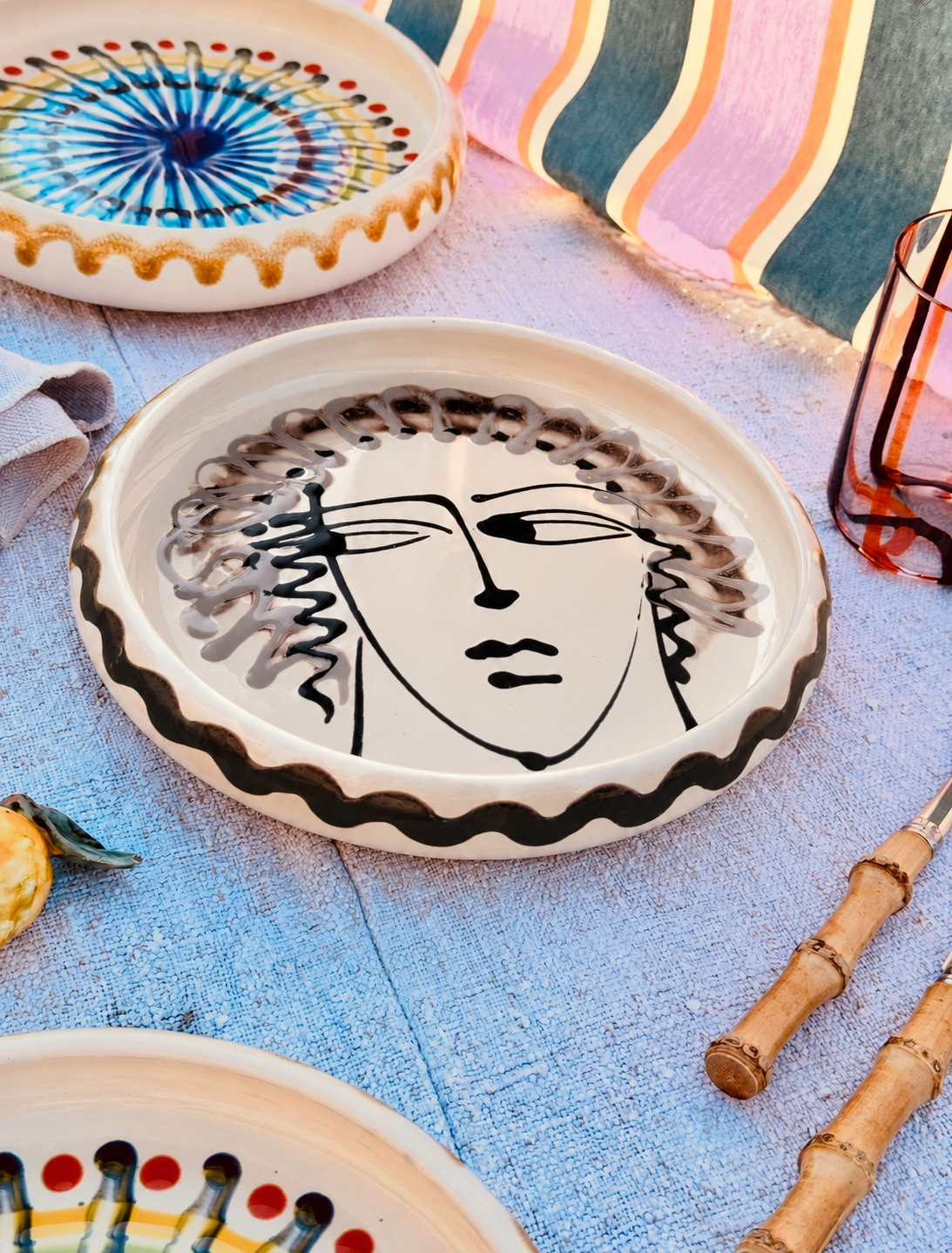 Italian Ceramic Pasta Plate 25cm