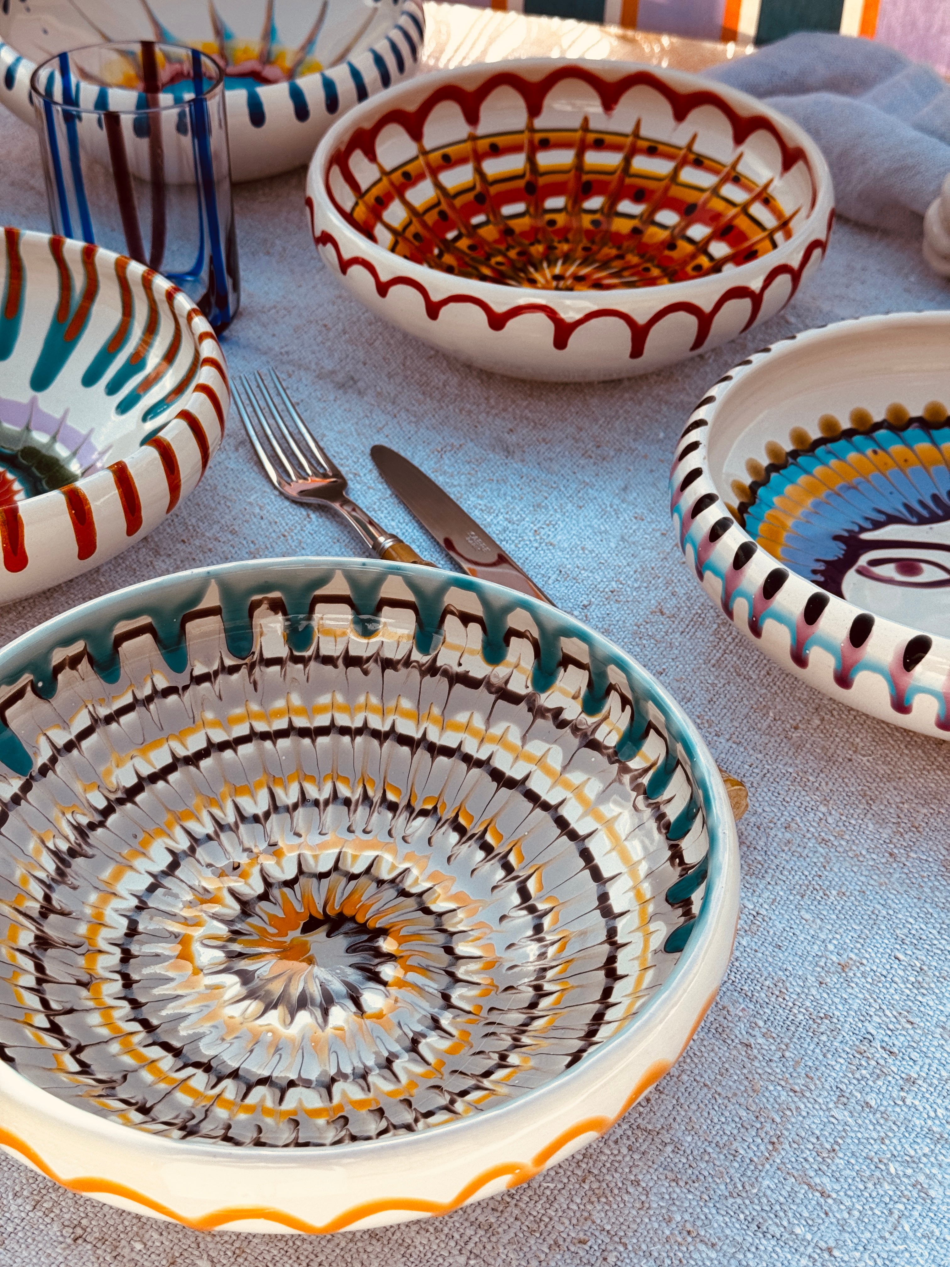 Schale Bordo Tornito "Riviera Mix" 6er Set