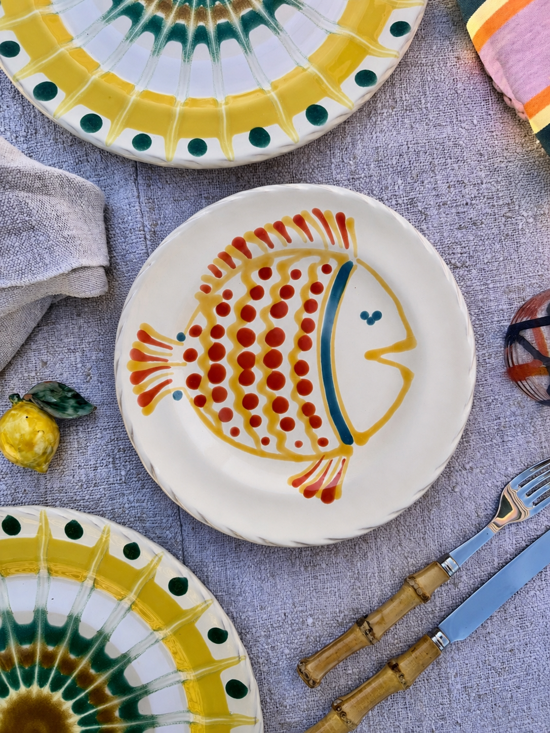 Handgefertigter Antipasti Teller 20 cm | Kleiner Keramikteller