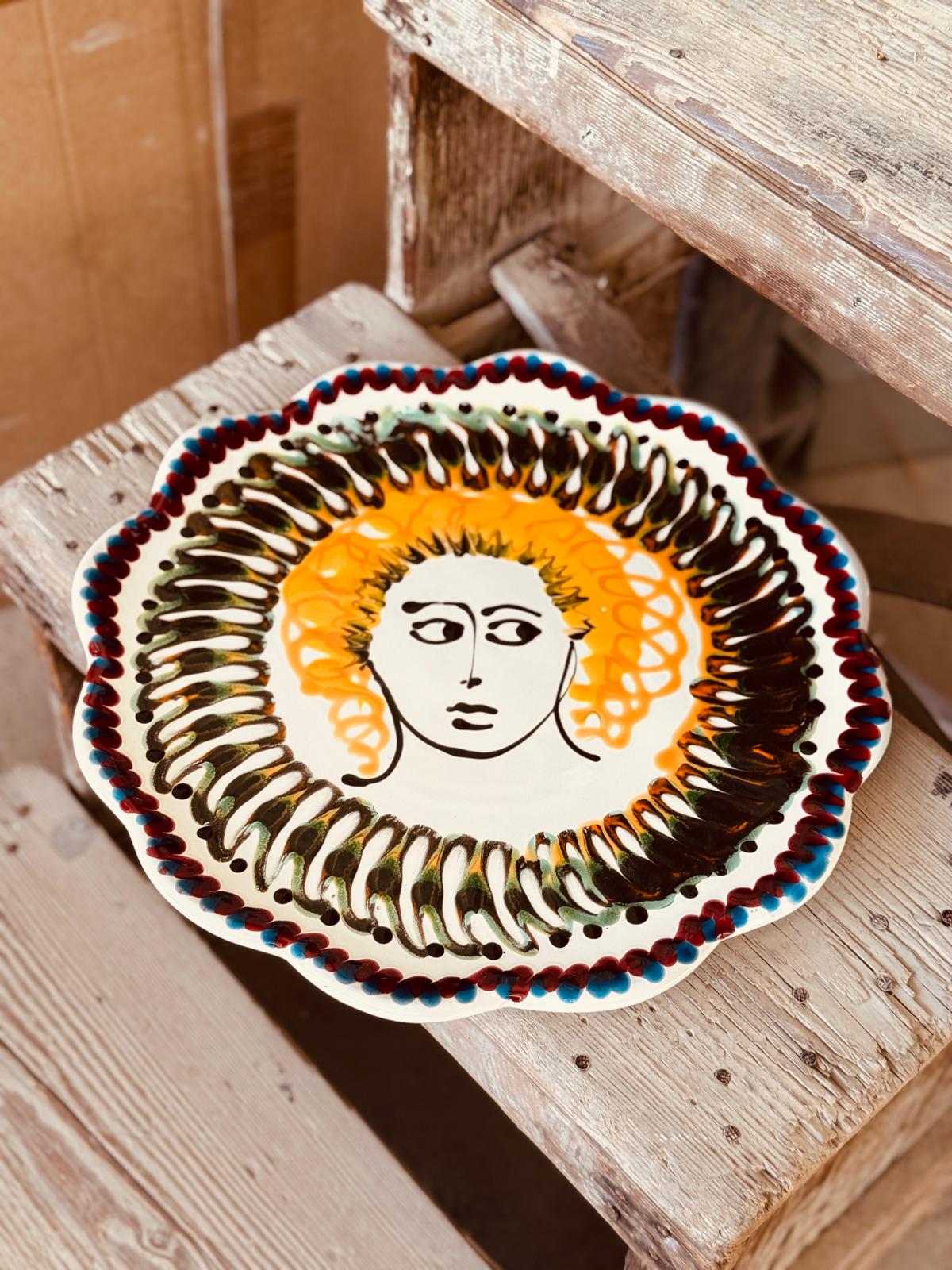 Psychodelic & Viso Serving Plate "Casina Trovanza" Unique Piece
