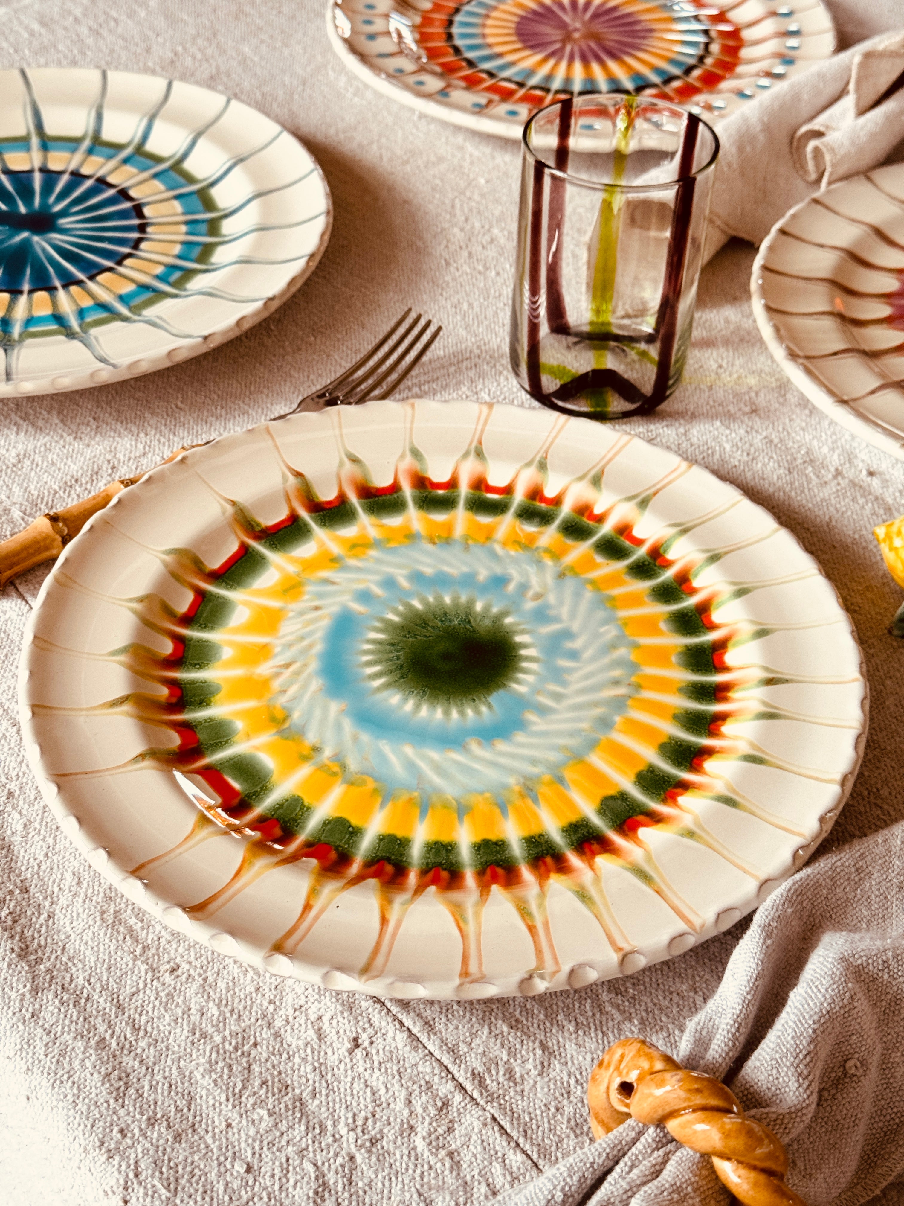 Psychodelic Speiseteller 27cm "Magic Mix" 6er Set