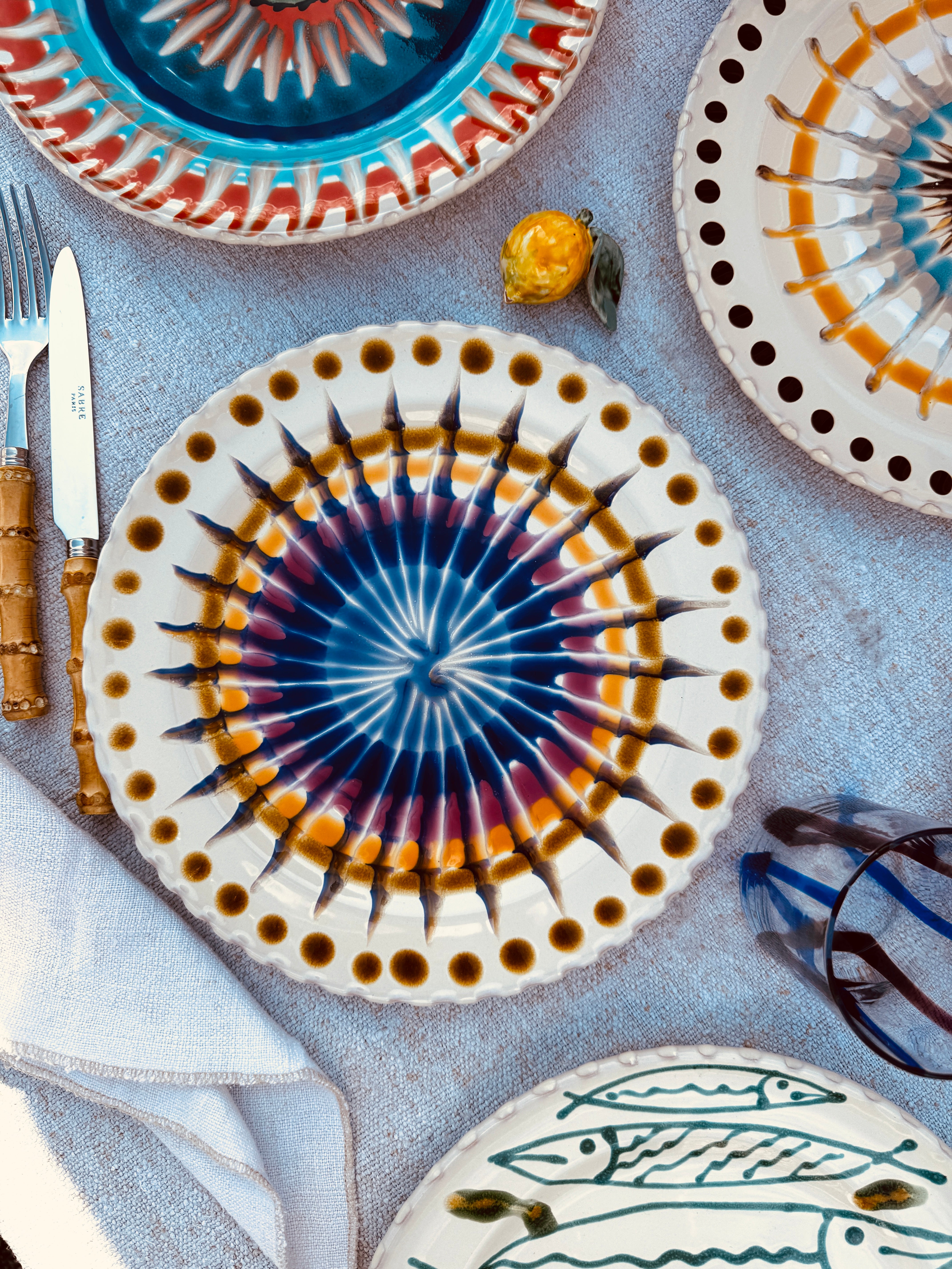 Psychodelic Speiseteller 27cm "Magic Mix II" 6er Set