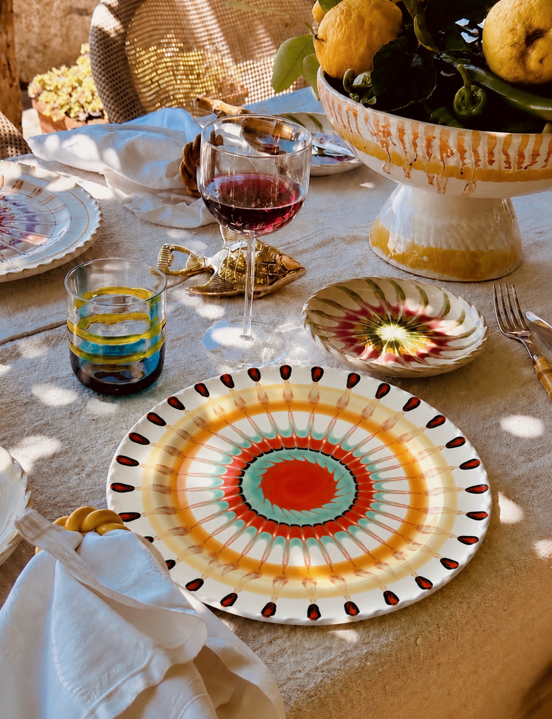 Handmade Italian Dinner Plate 27 cm | Large Ceramic Plate