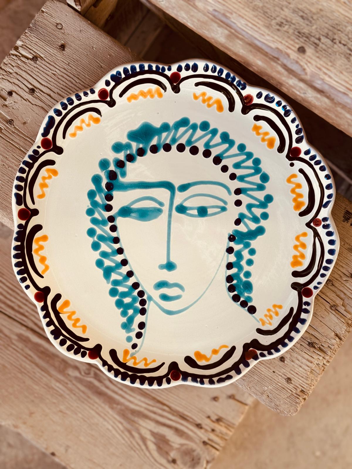Psychodelic & Viso Serving Plate "Casina Trovanza" Unique Piece
