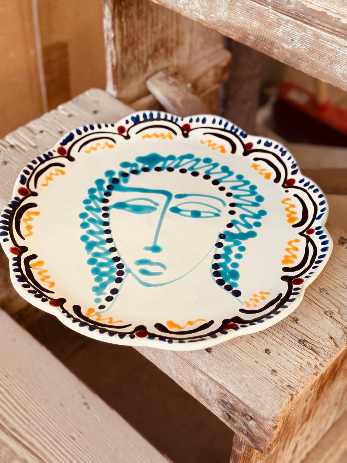 Psychodelic & Viso Serving Plate "Casina Trovanza" Unique Piece