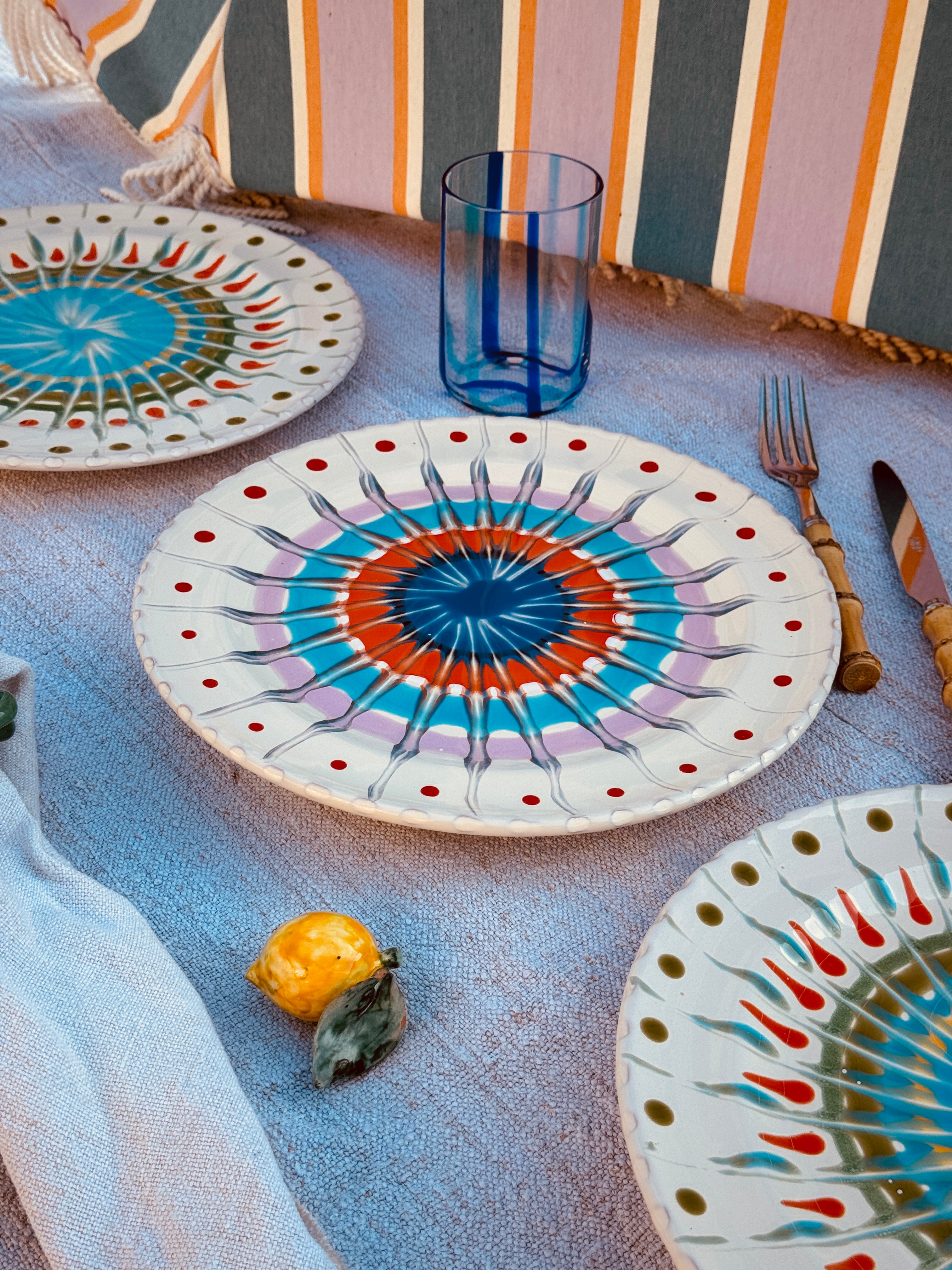 Psychodelic Dinner Plate - 27cm "Gigliola Cinquetti TRE"