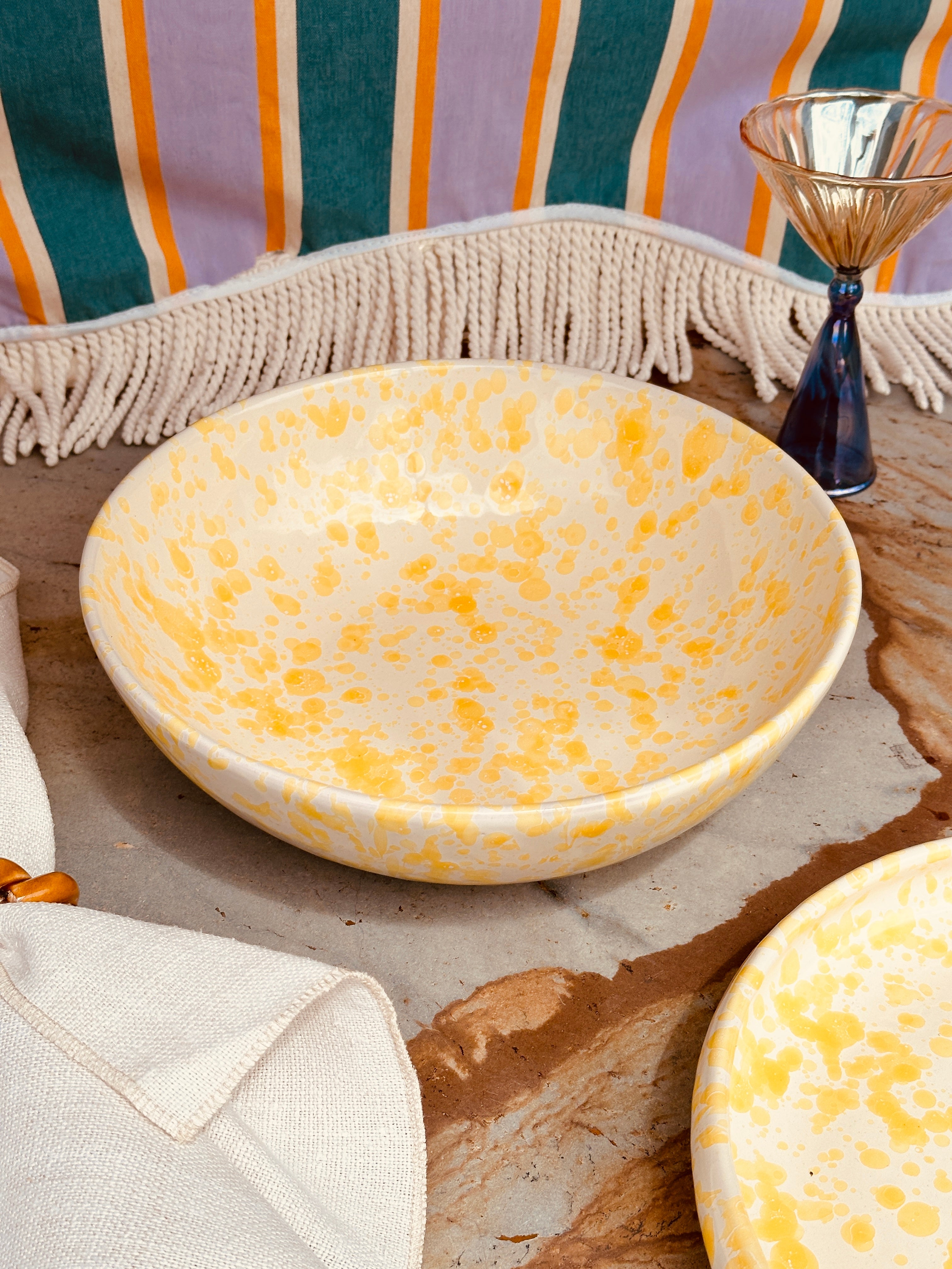 Salad Bowl Schizzato "Limone" 30cm