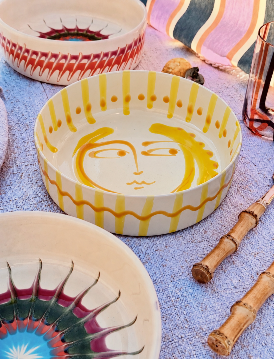 Handmade Bowl from South Italy "Lido Riviera" 19cm