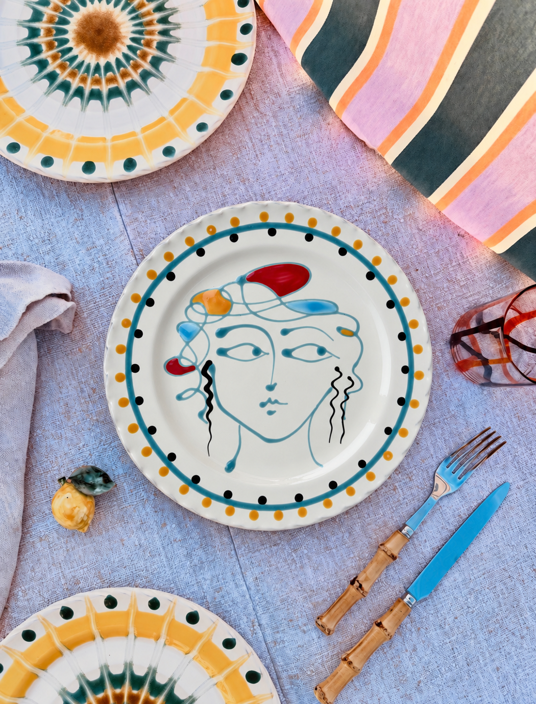 Handmade Italian Dinner Plate 27 cm | Large Ceramic Plate