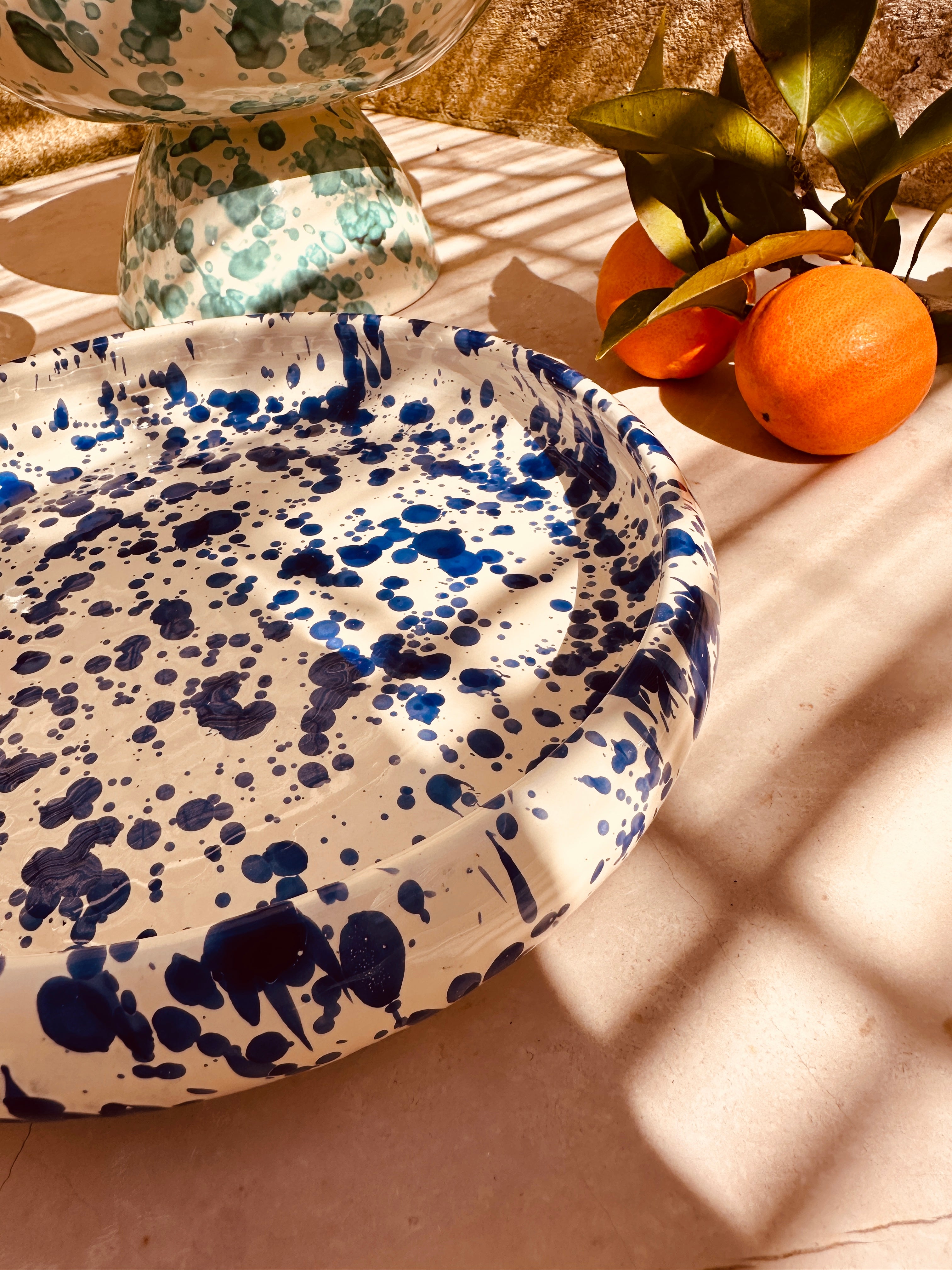 Frisbee Plate Schizzato "Blu“