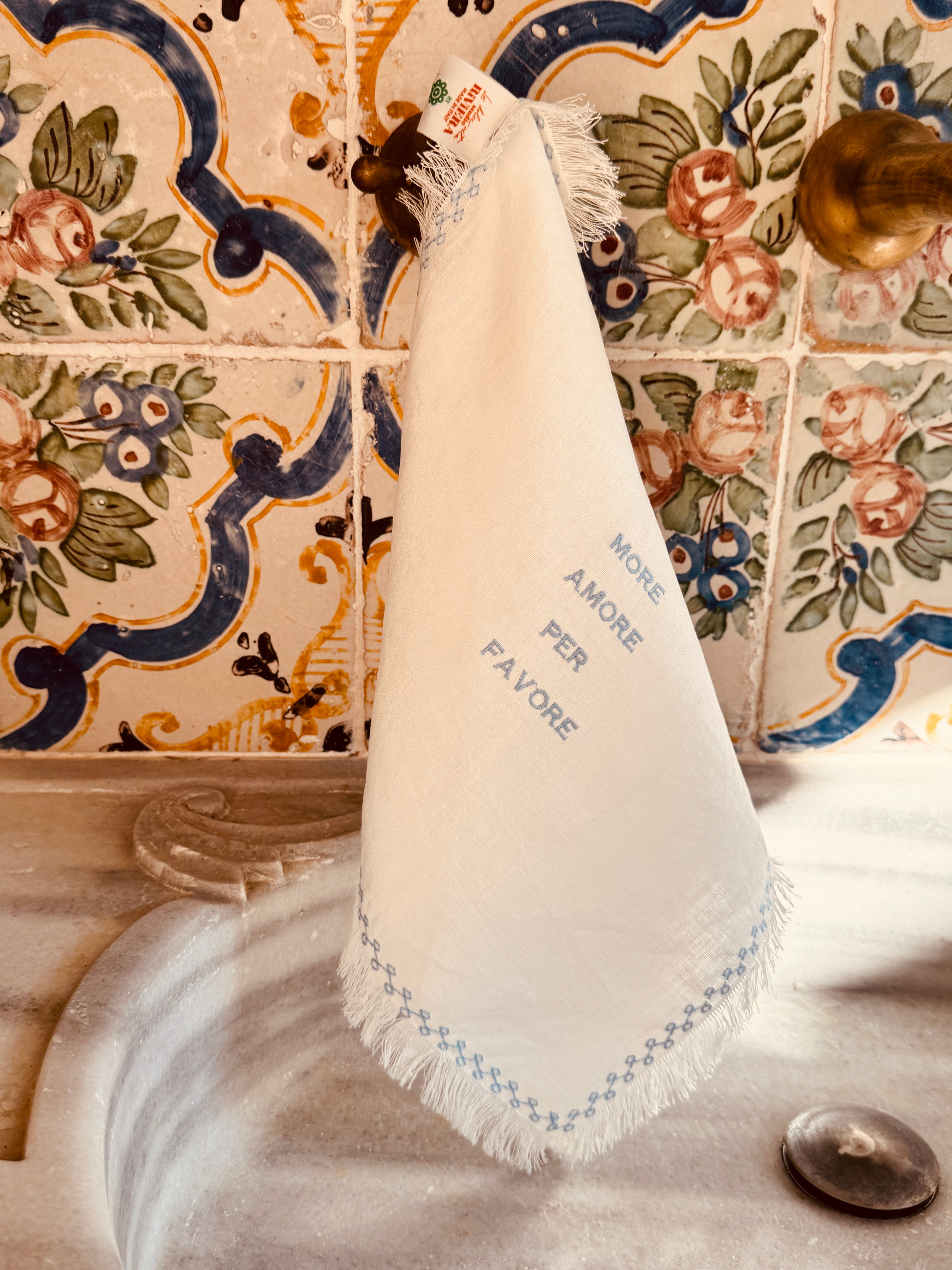Leinenservietten "More Amore per Favore"