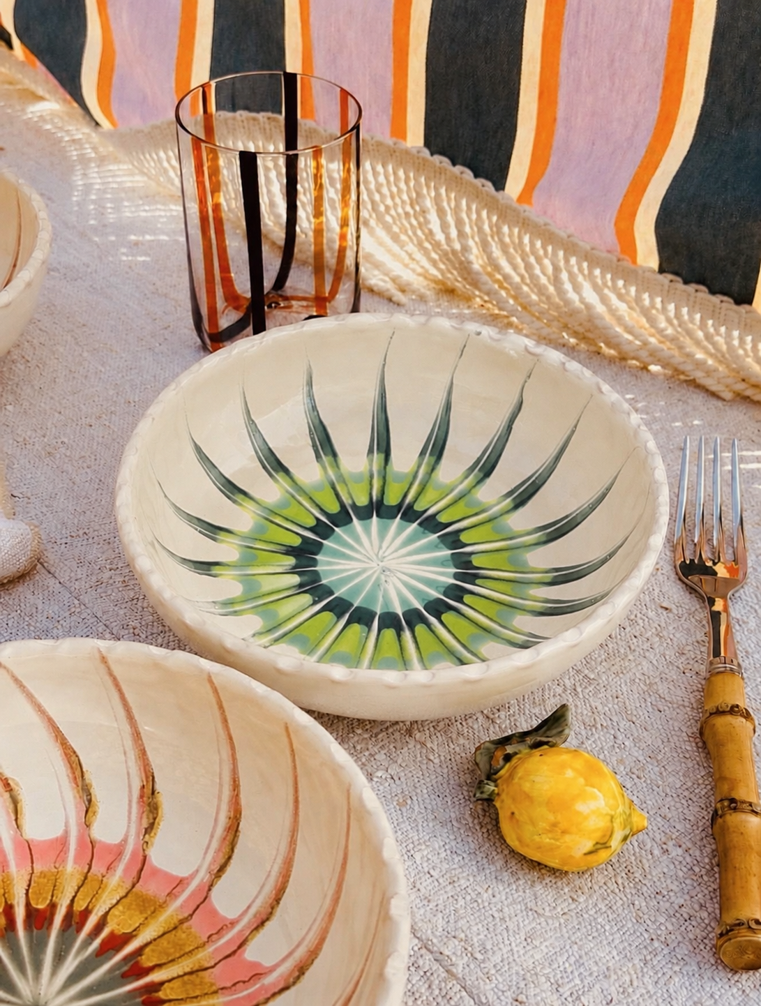 Handgefertigte Keramik Pasta Bowl 19 cm