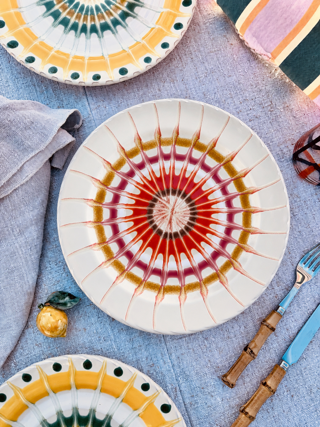 Handgefertigte Dinner Teller 27 cm | 6er Set