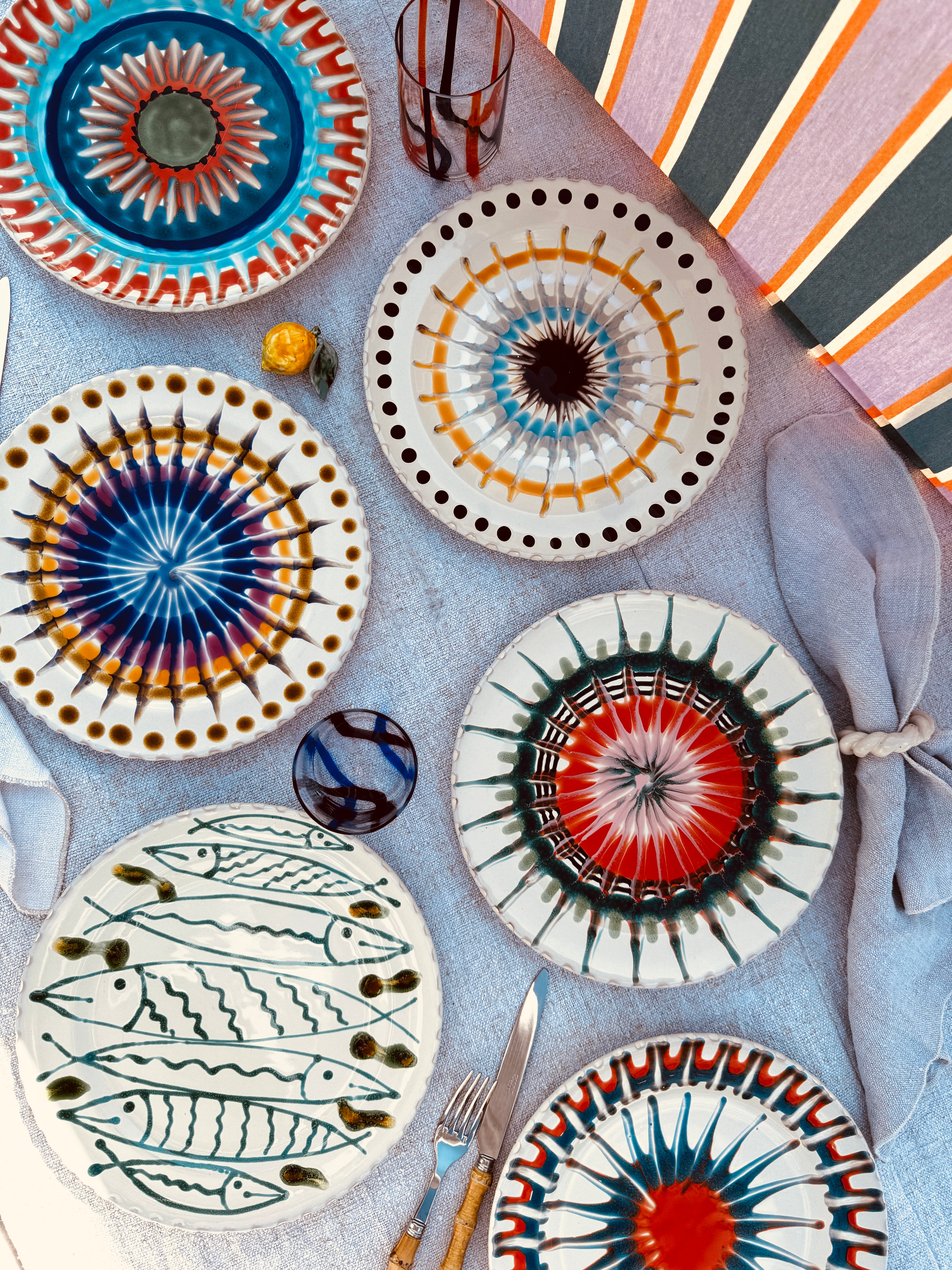 Psychodelic Speiseteller 27cm "Magic Mix II" 6er Set