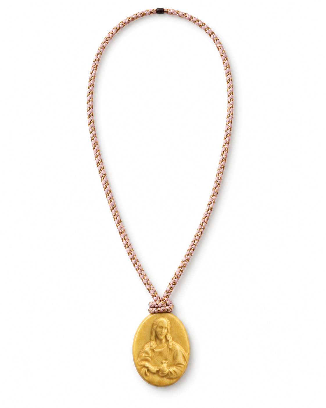 Mrs. Riviera's handgemachte Halskette mit Keramik Medallion „Honey Uomo“