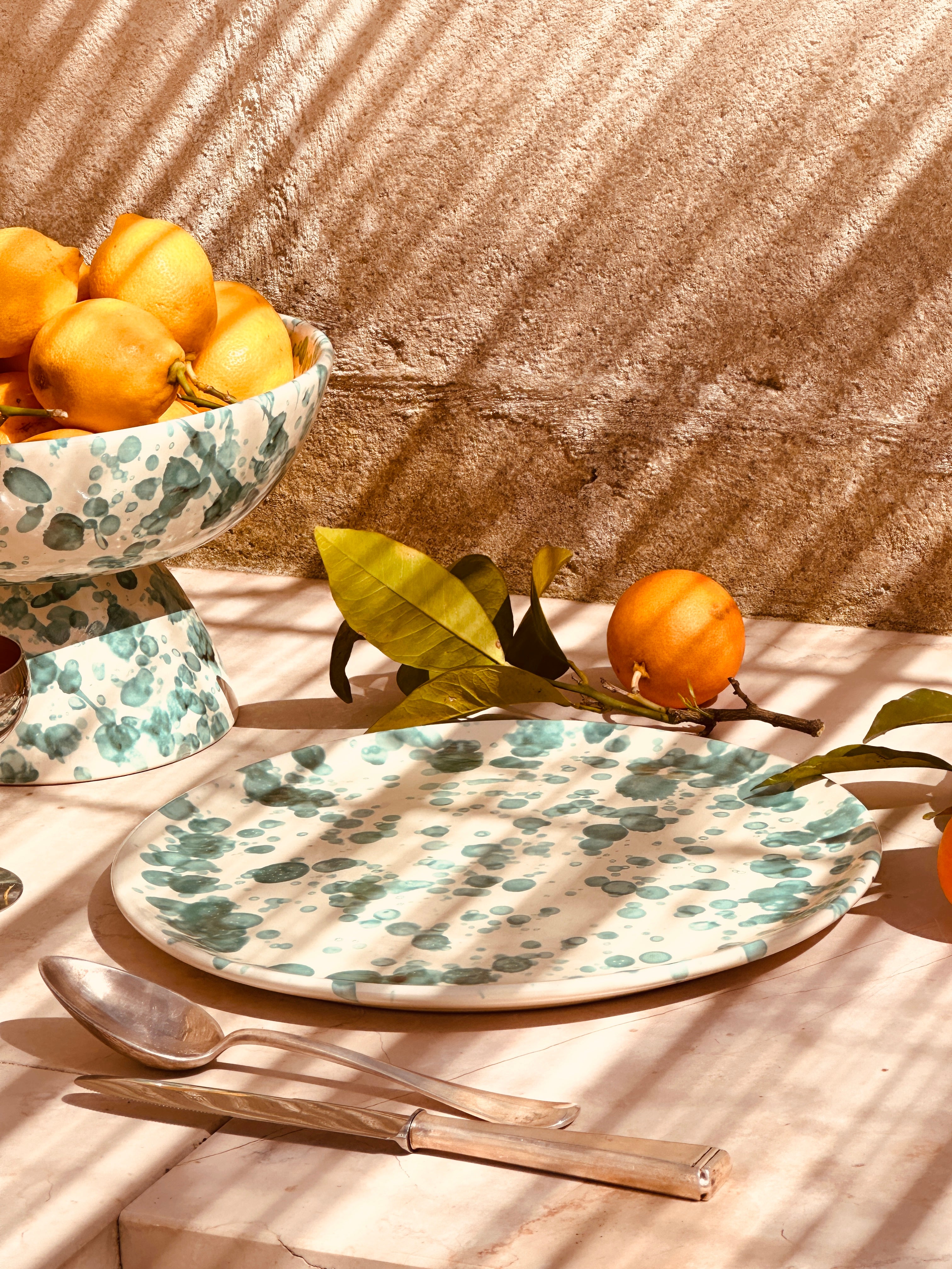 Schizzato Pizza Serving Plate Verde