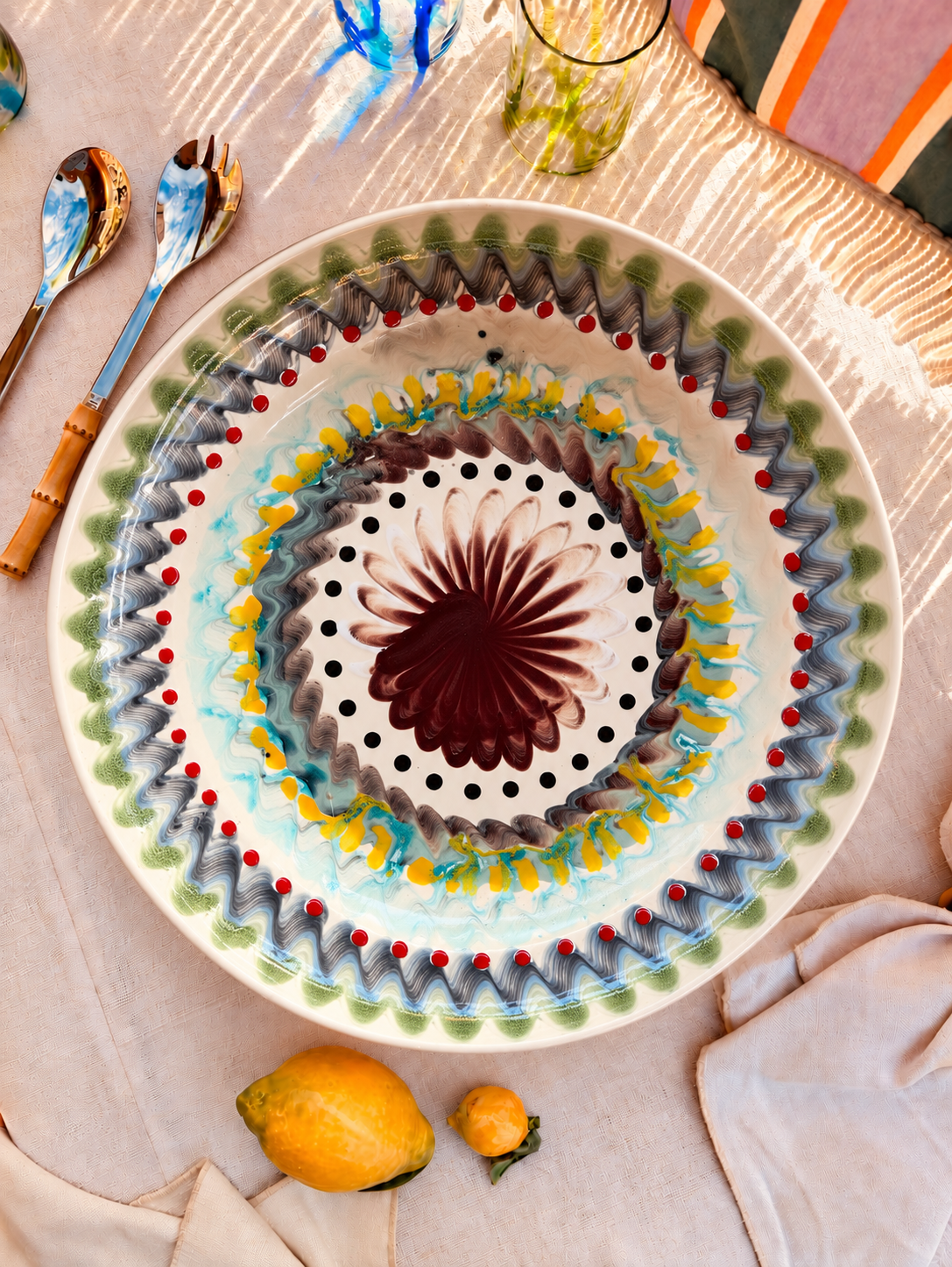 Studio Riviera Centerpiece Schale 42 cm | Handgefertigt in Italien