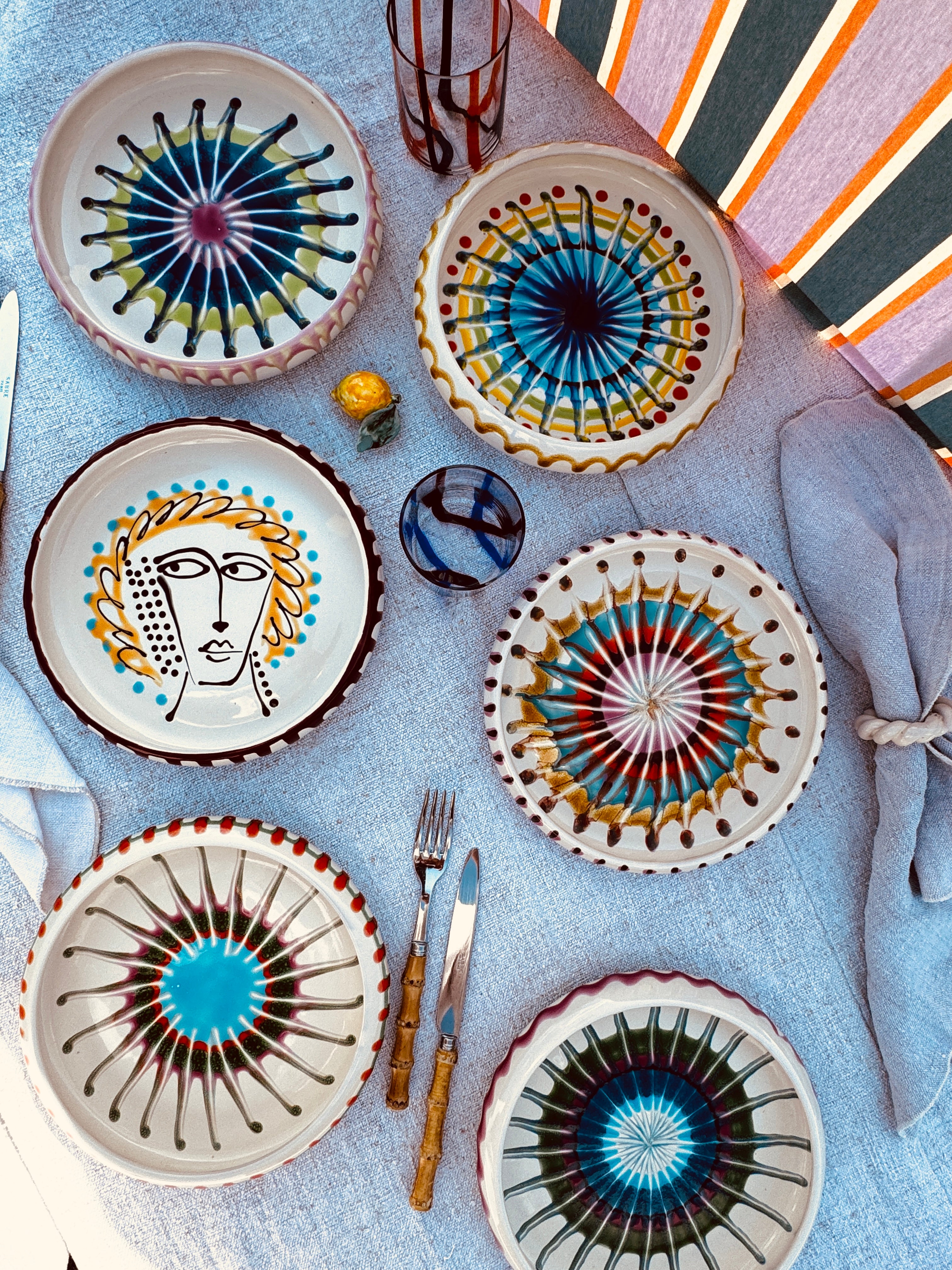 Frisbee Teller "Riviera Mix" 6er Set