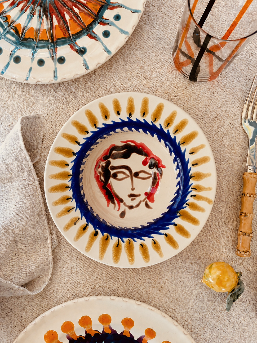 Handgefertigte Pastaschale 25 cm | Cappello di Prete