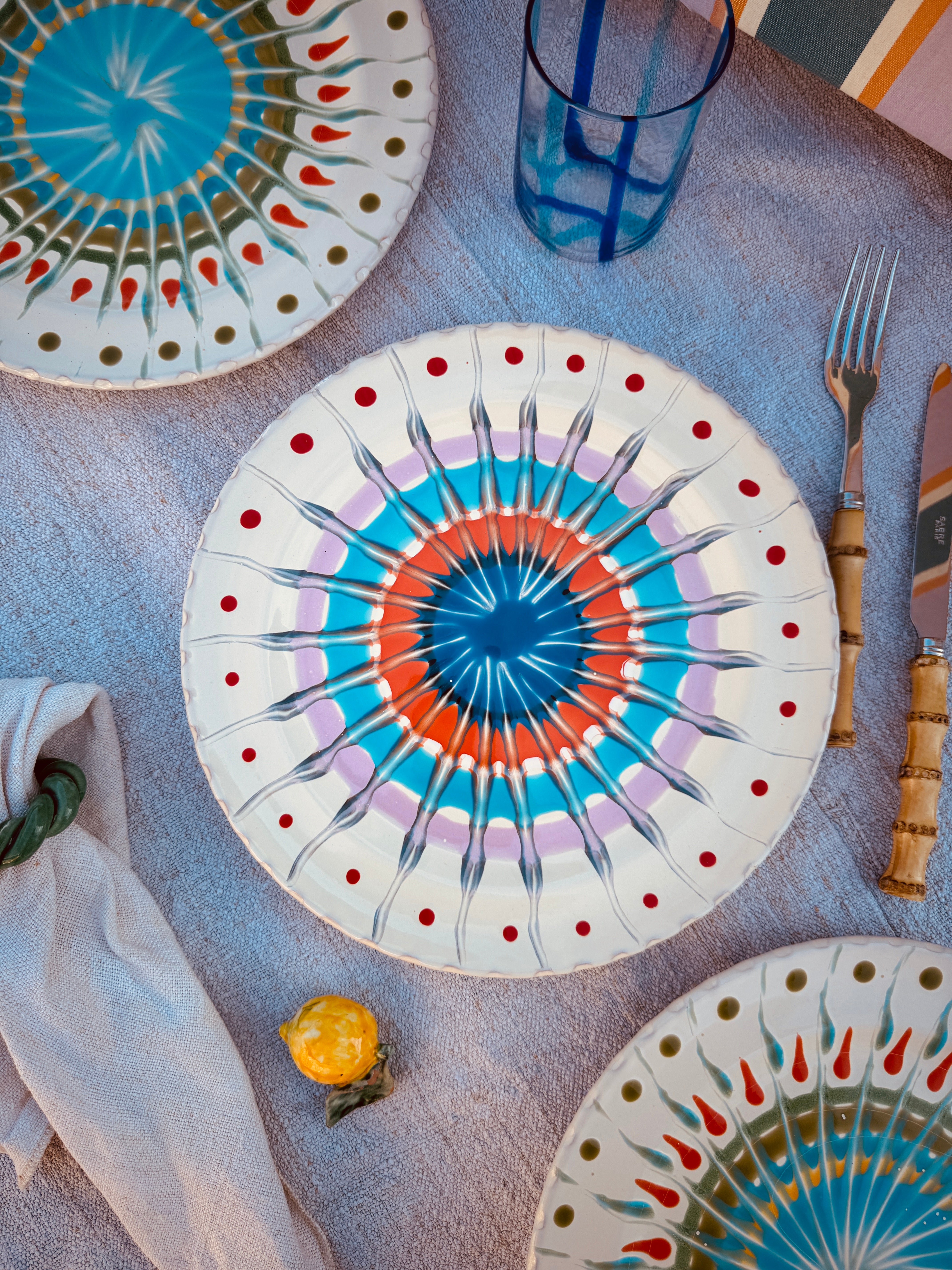 Psychodelic Dinner Plate - 27cm "Gigliola Cinquetti TRE"