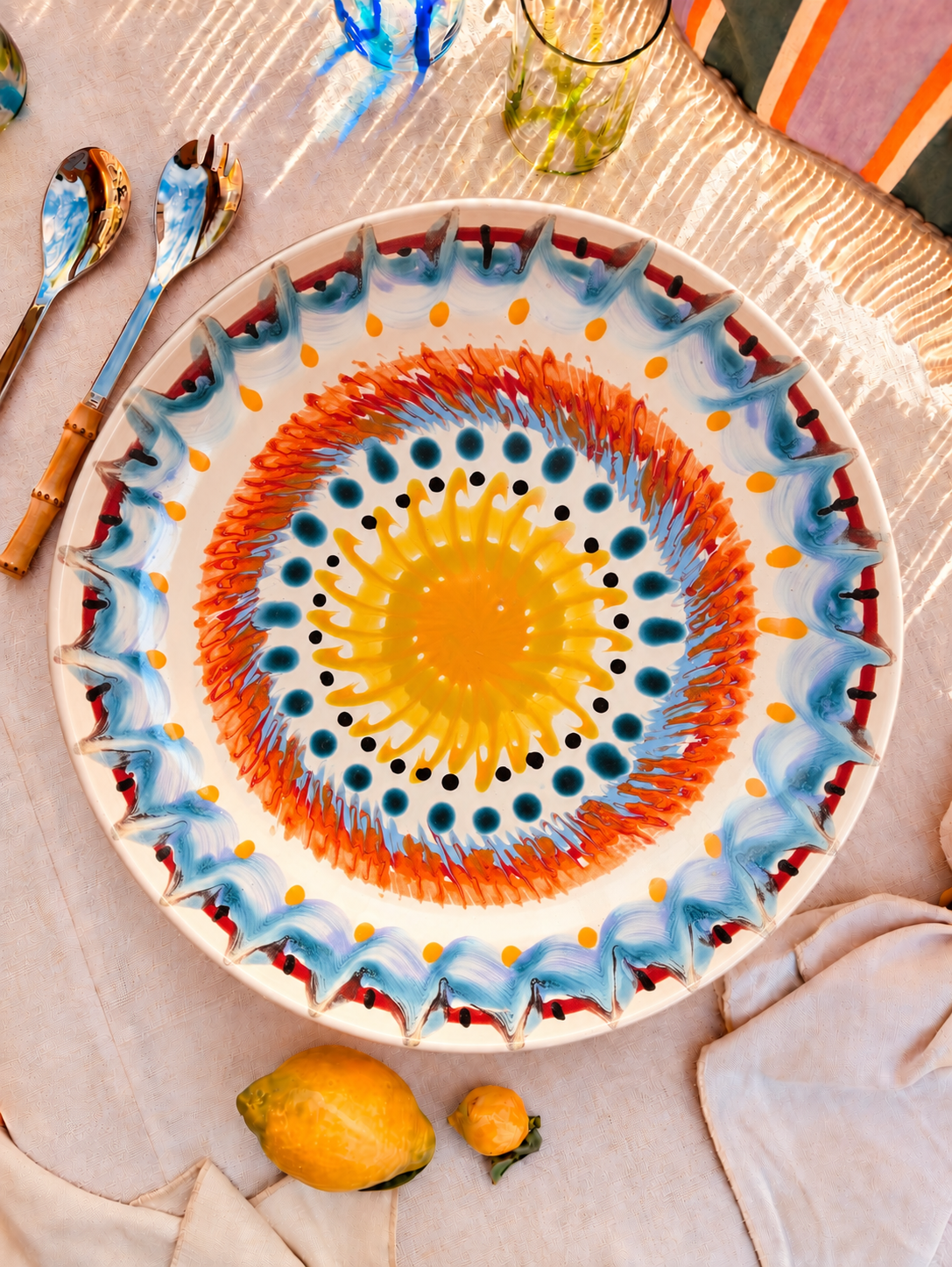 Studio Riviera Centerpiece Schale 42 cm | Handgefertigt in Italien