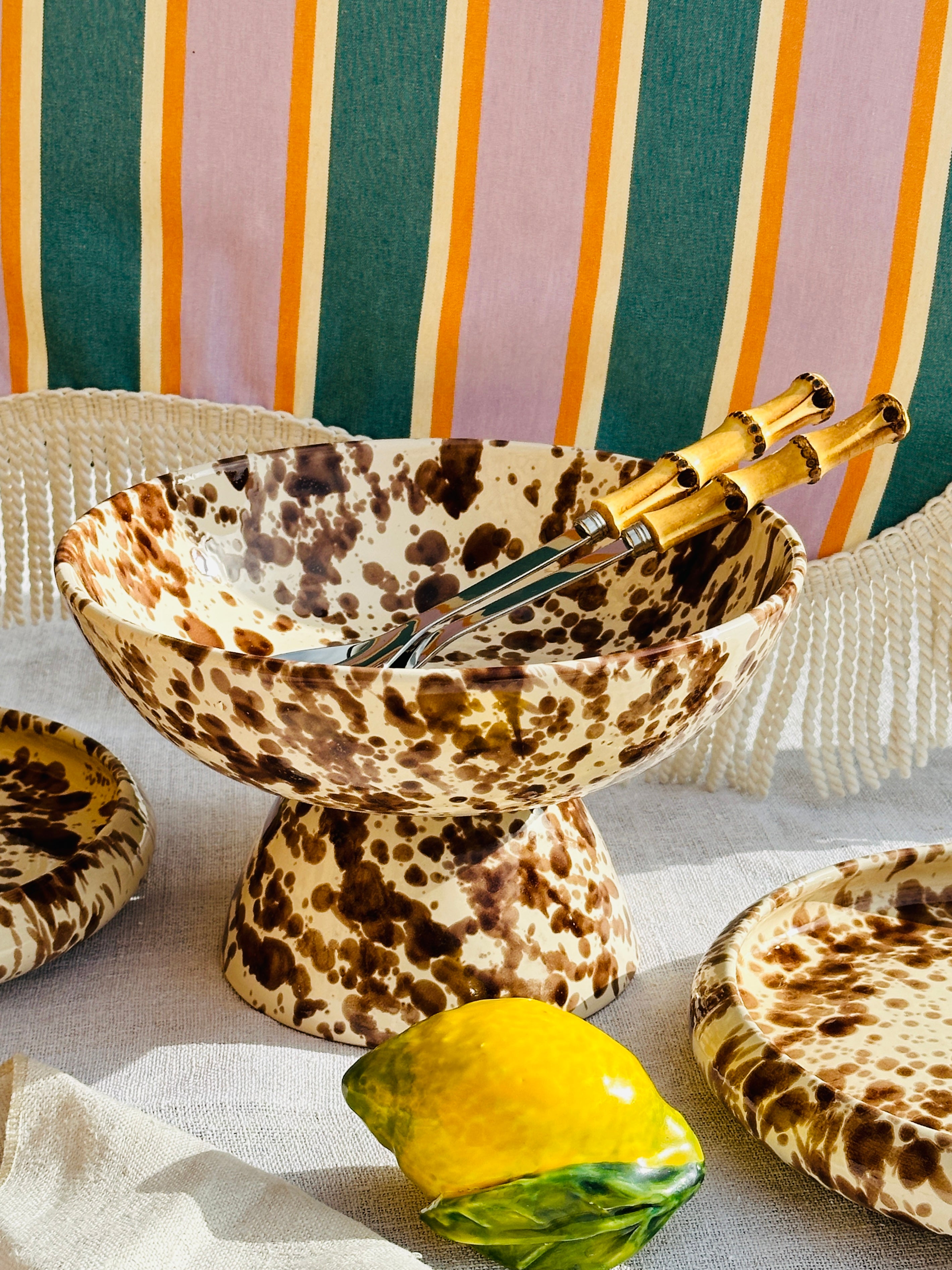 Schizzato High Bowl 26cm "Marone"