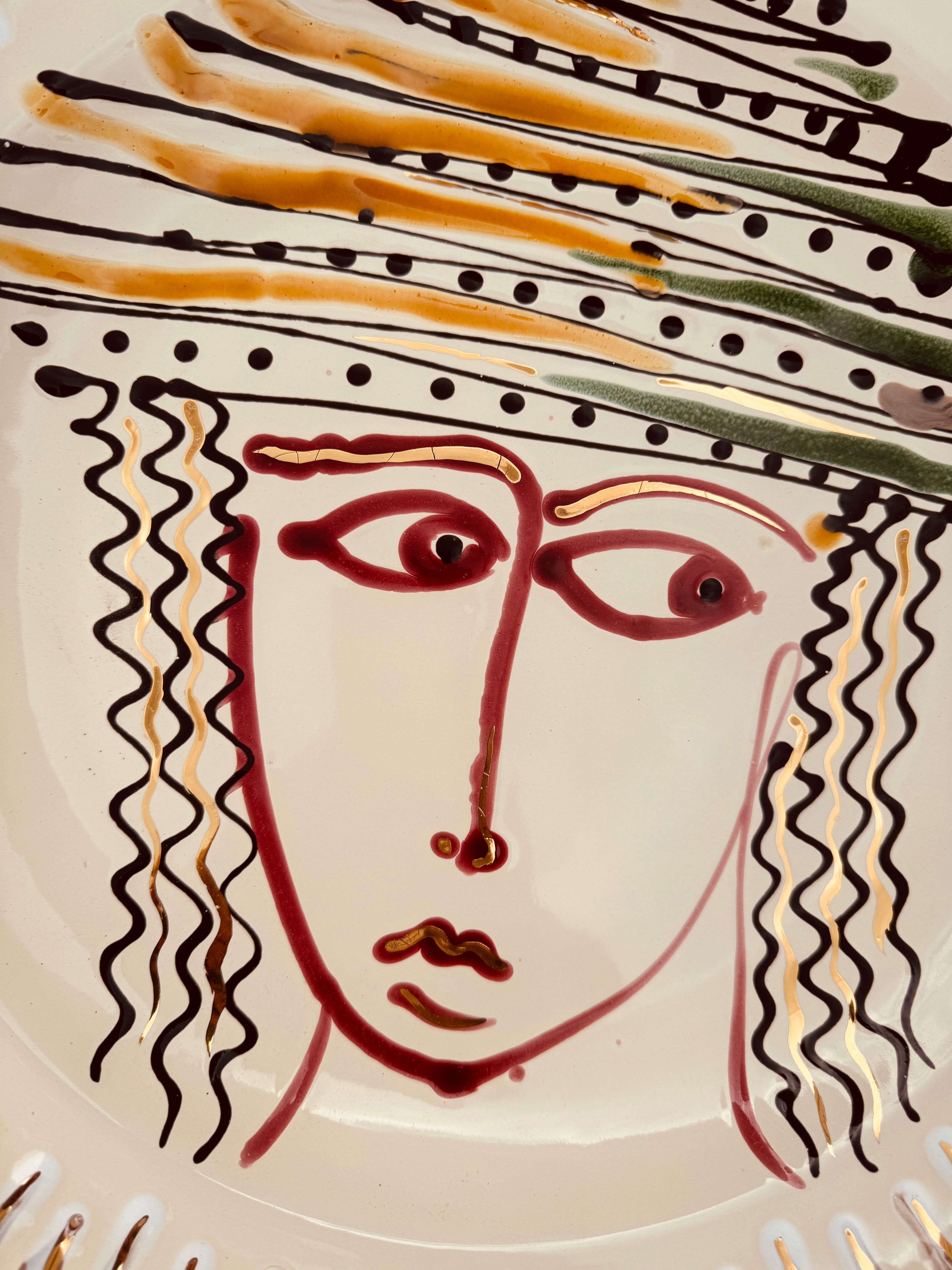 GOLD große Psychodelic Schale - 42cm "Christmas Limited Gold Edition"