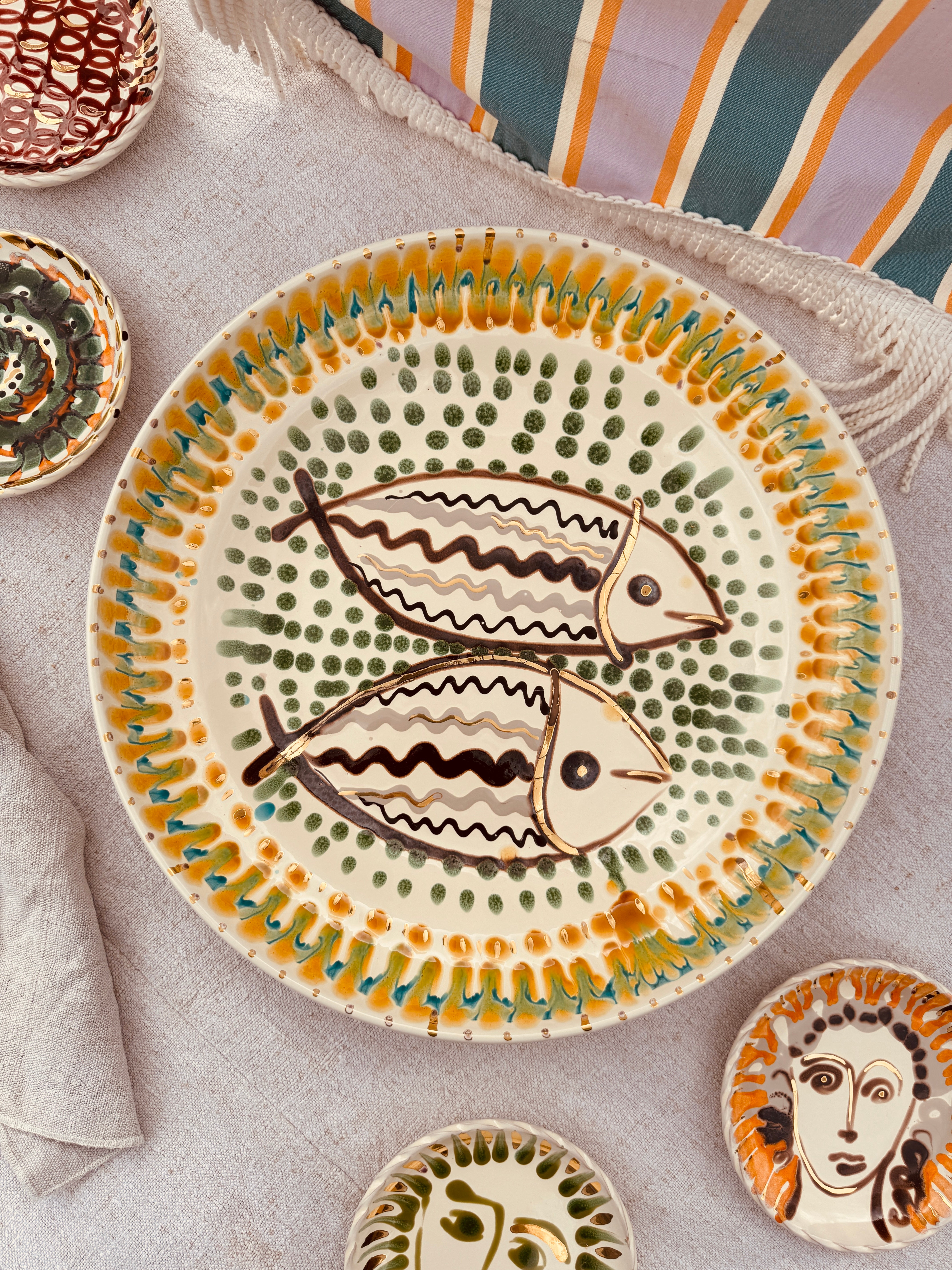 Large Psychodelic Bowl - 42cm "Christmas Limited Gold Edition"