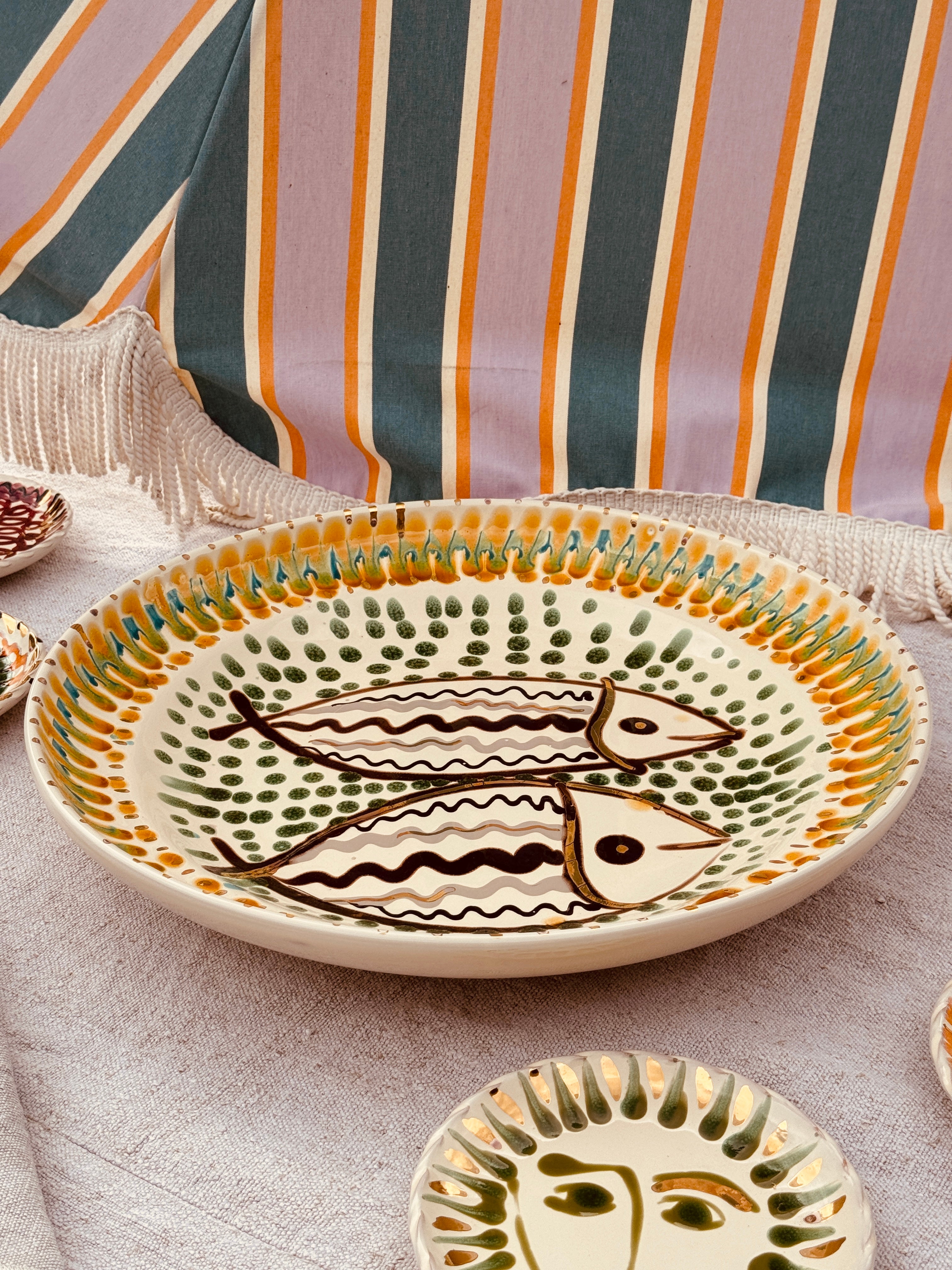 Large Psychodelic Bowl - 42cm "Christmas Limited Gold Edition"