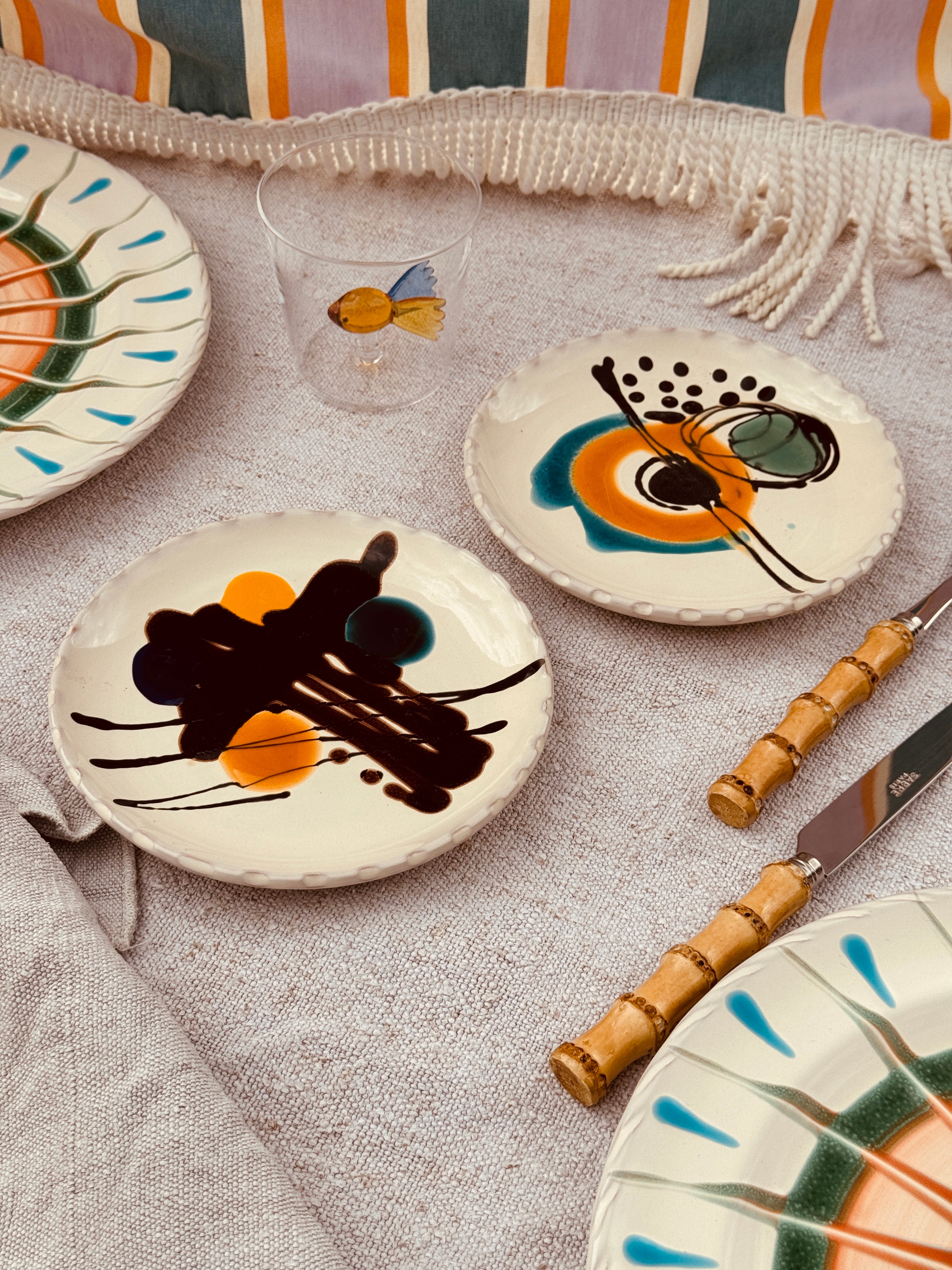 Set of 2 - Psychodelic Fruit Plate - 16cm "Opera Unica Janponese"