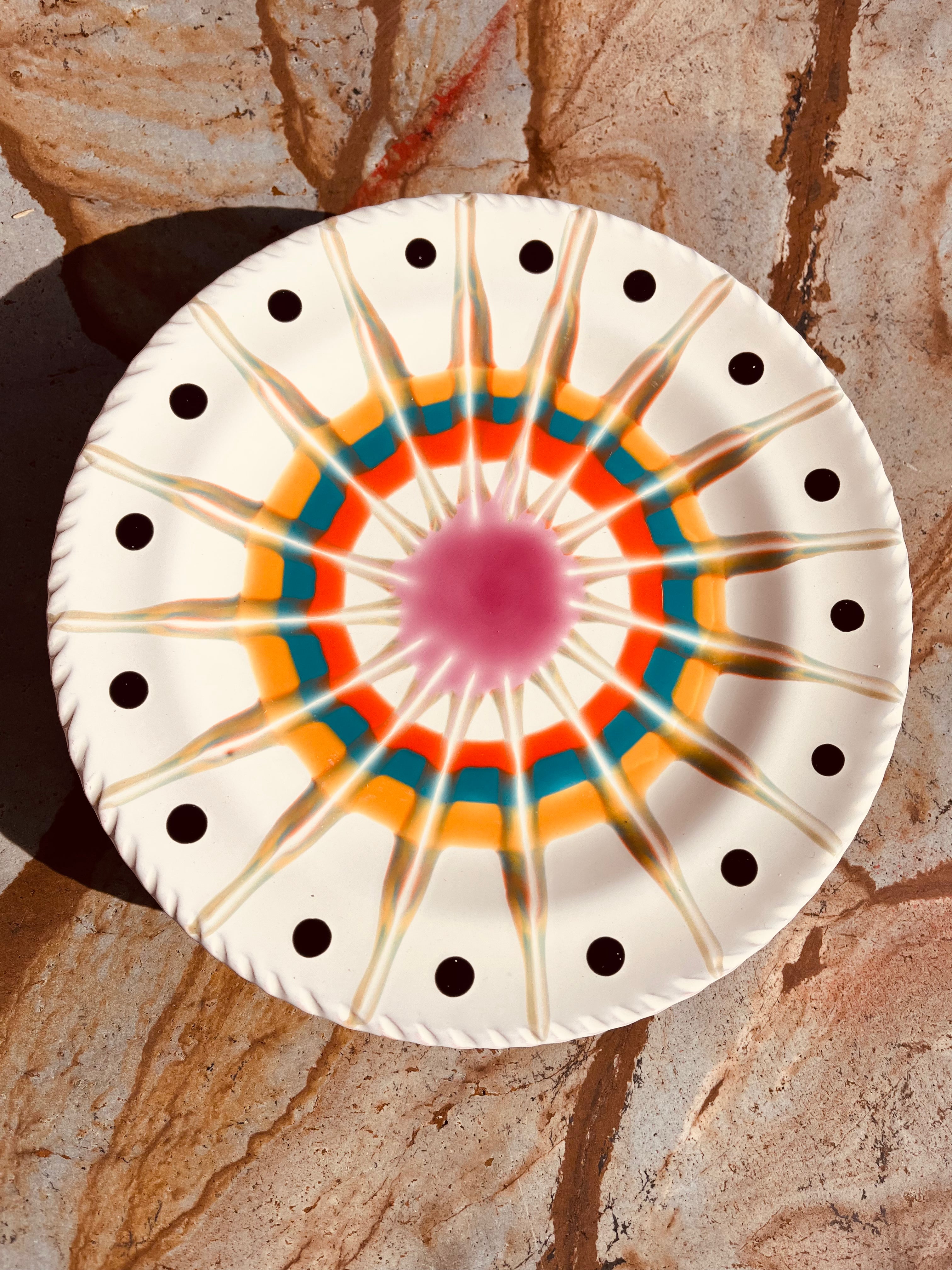 Psychodelic Antipasti Plate - 20 cm "Viene Estate"