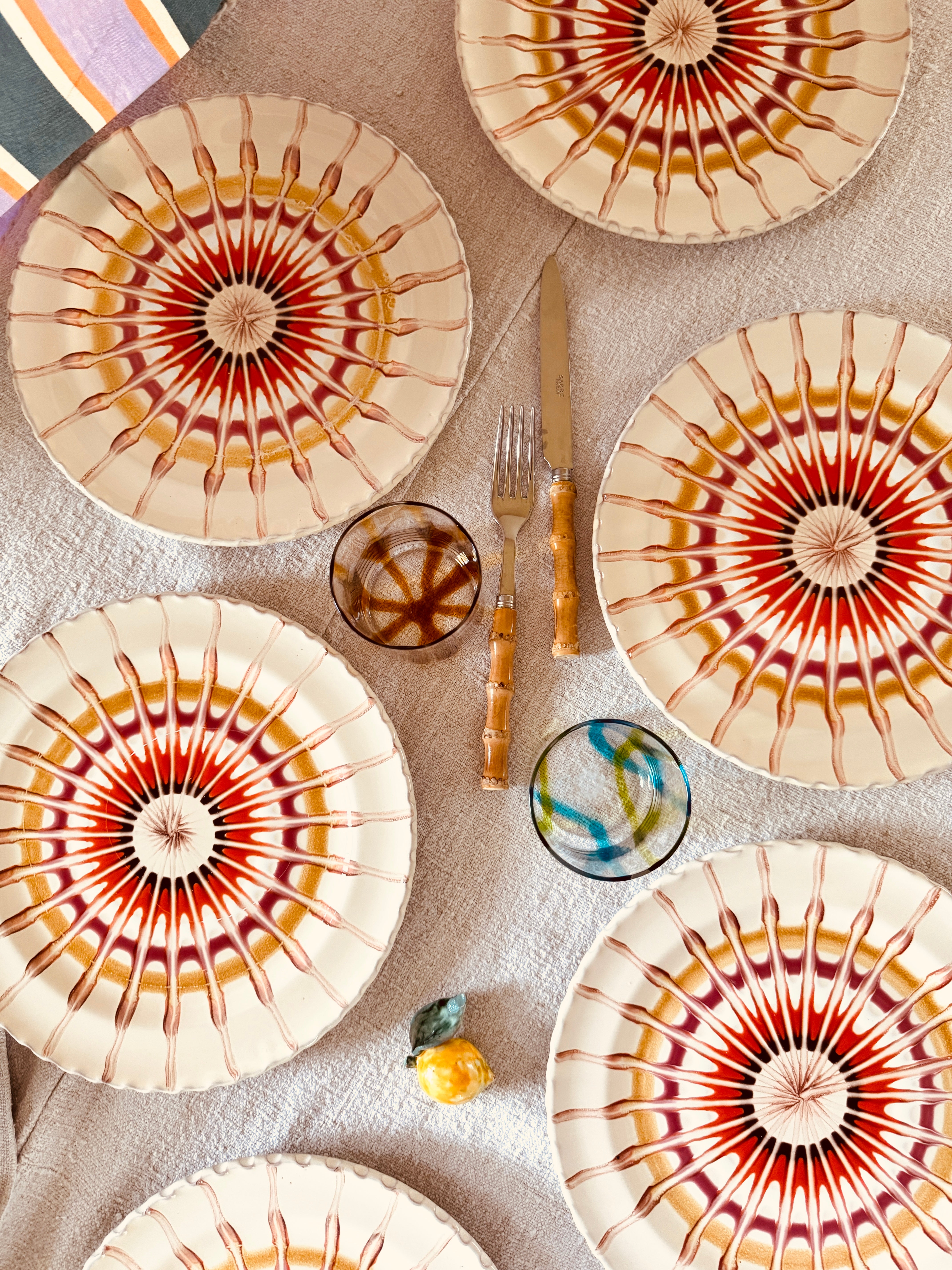 Handgefertigte Dinner Teller 27 cm | 6er Set