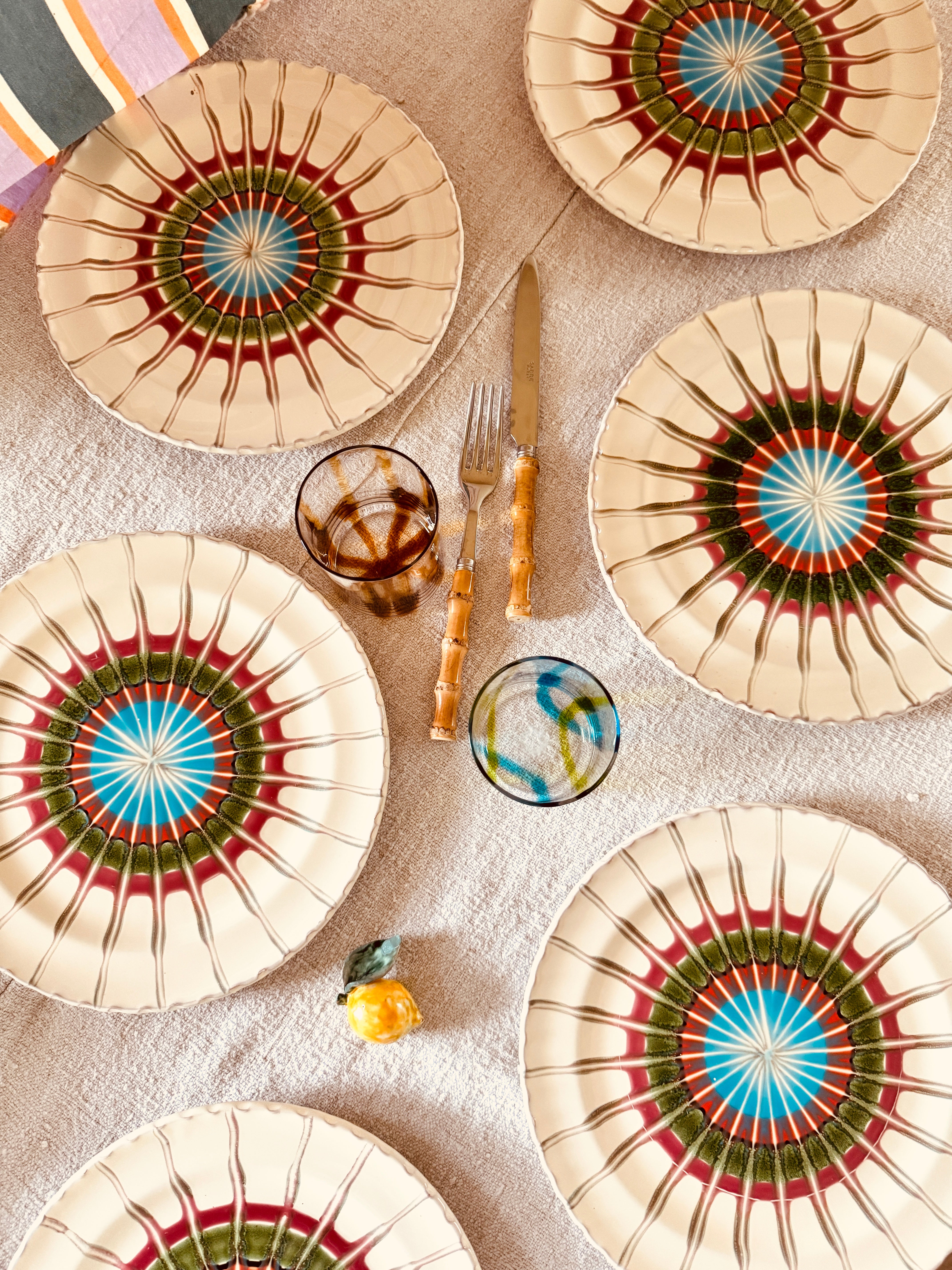 Handgefertigte Dinner Teller 27 cm | 6er Set