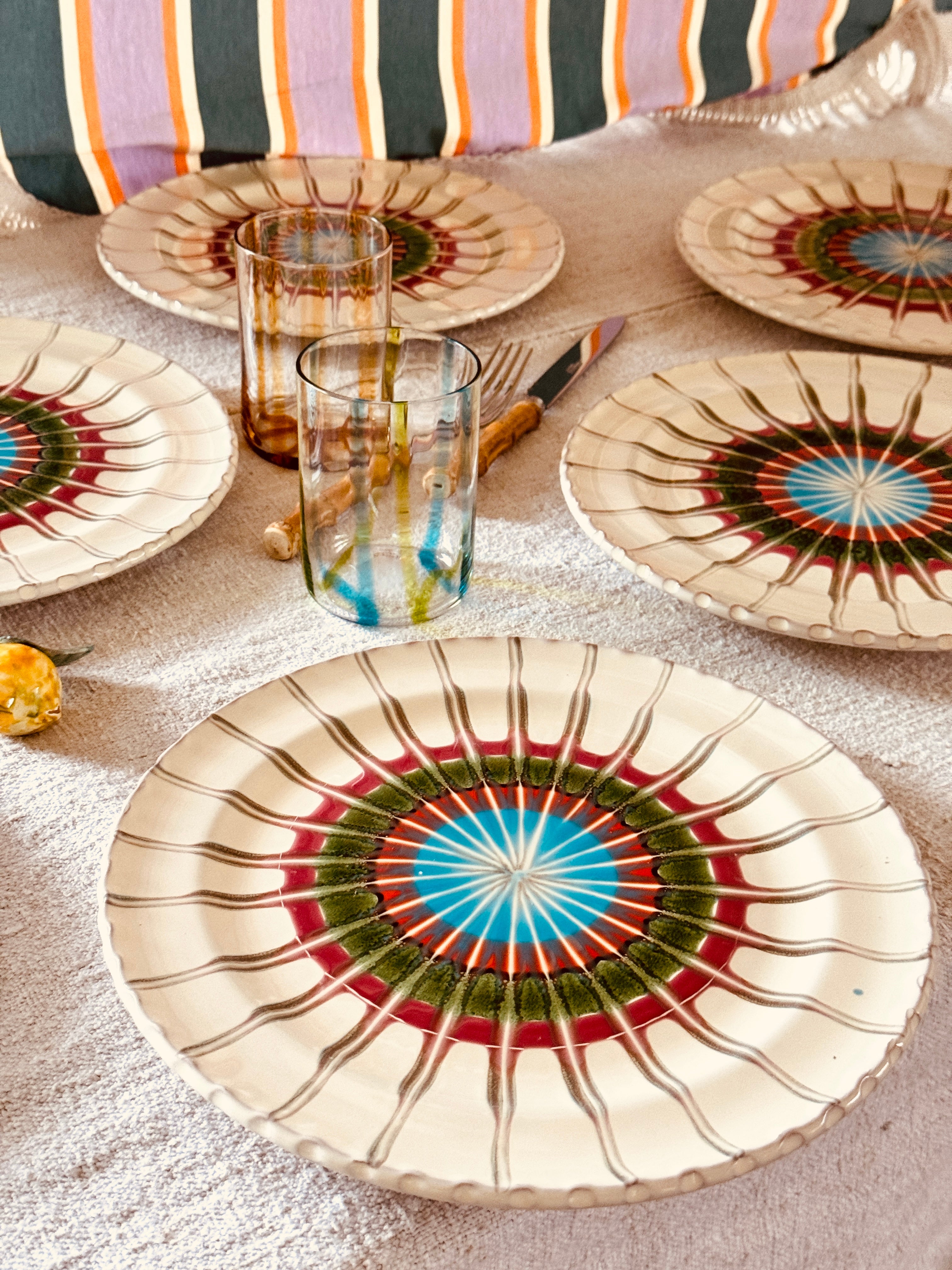 Handgefertigte Dinner Teller 27 cm | 6er Set