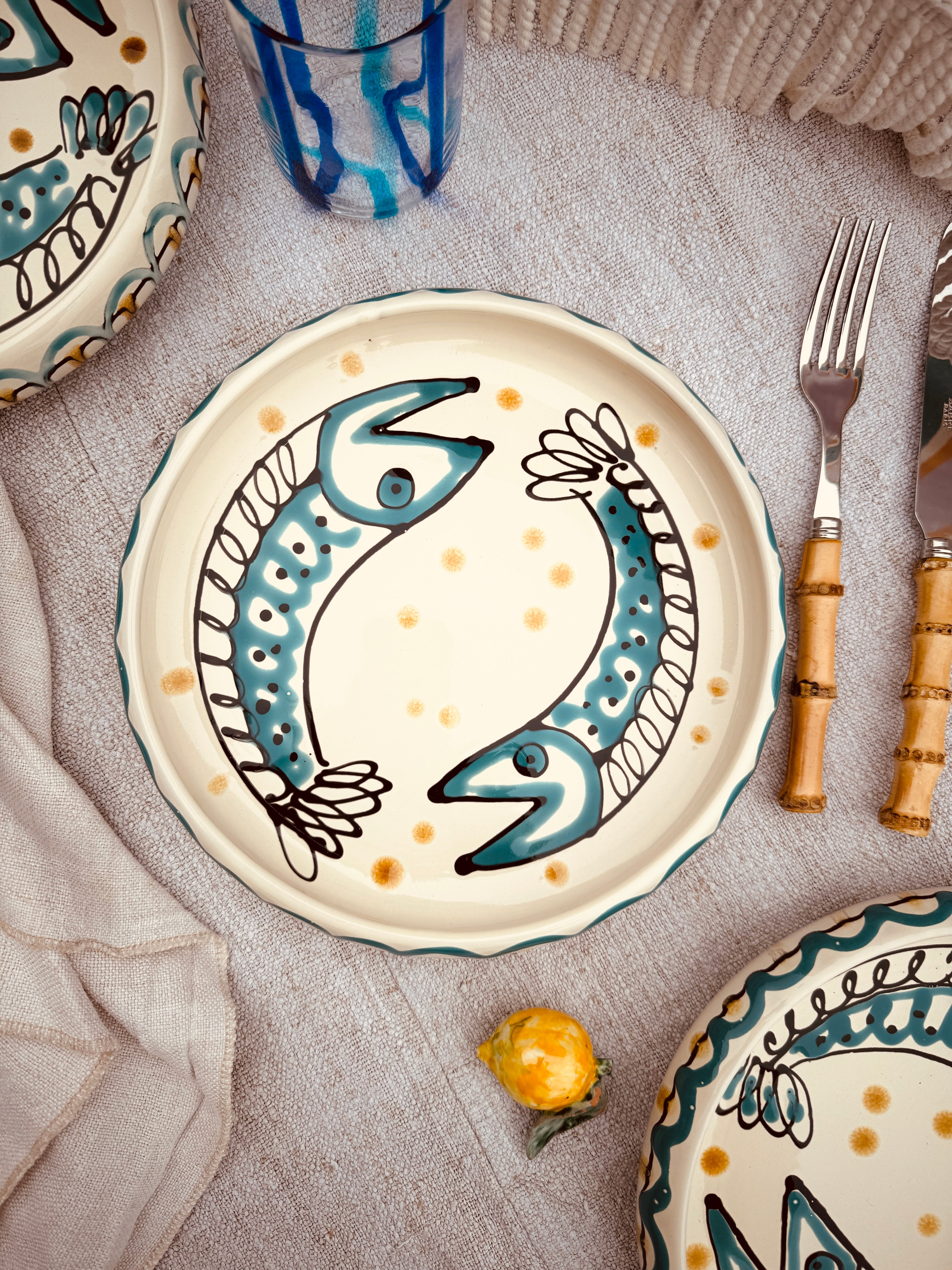 Psychodelic Frisbee Speiseteller - 25cm "Pesce di Taranto"