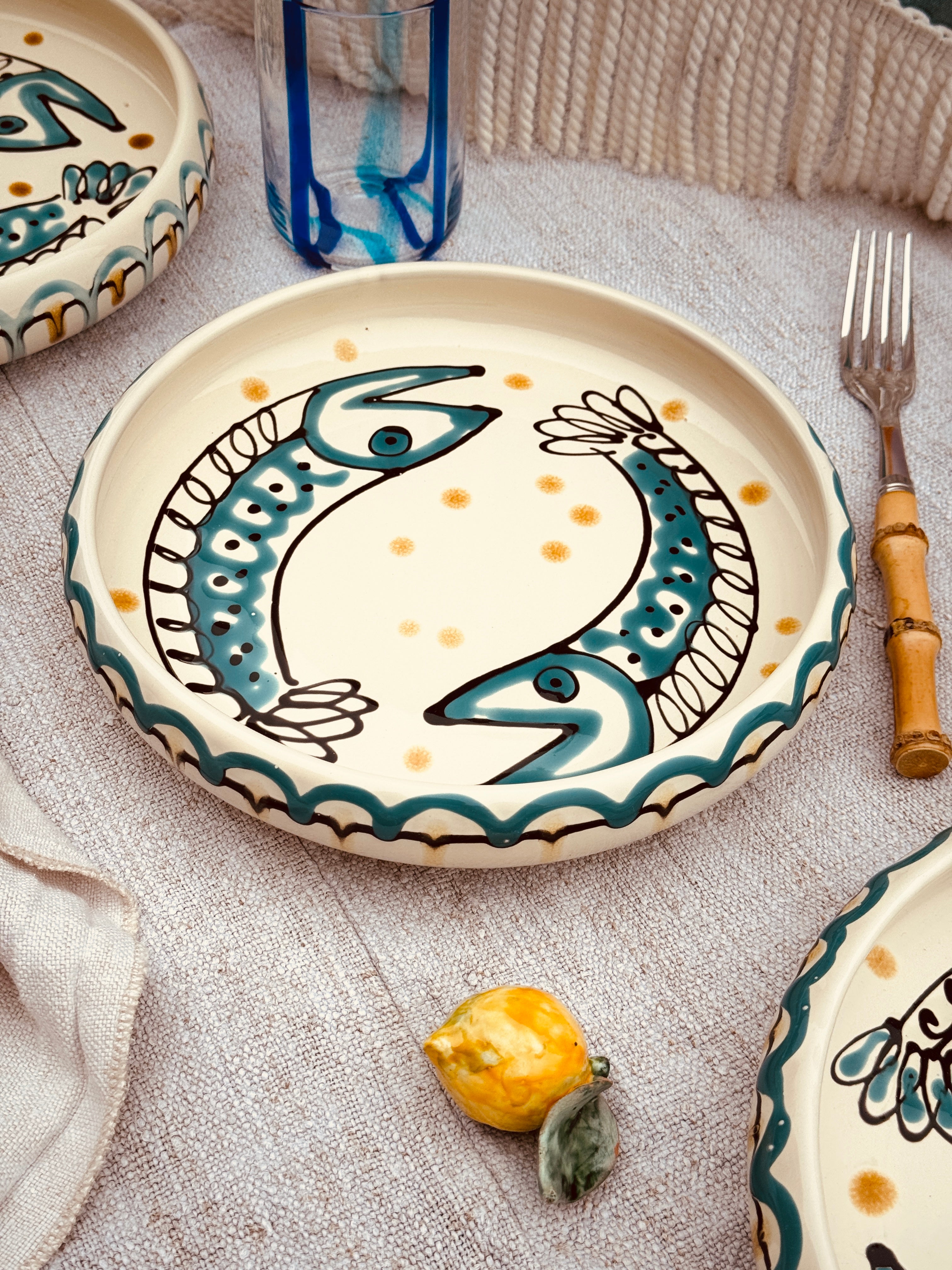 Psychodelic Frisbee Speiseteller - 25cm "Pesce di Taranto"