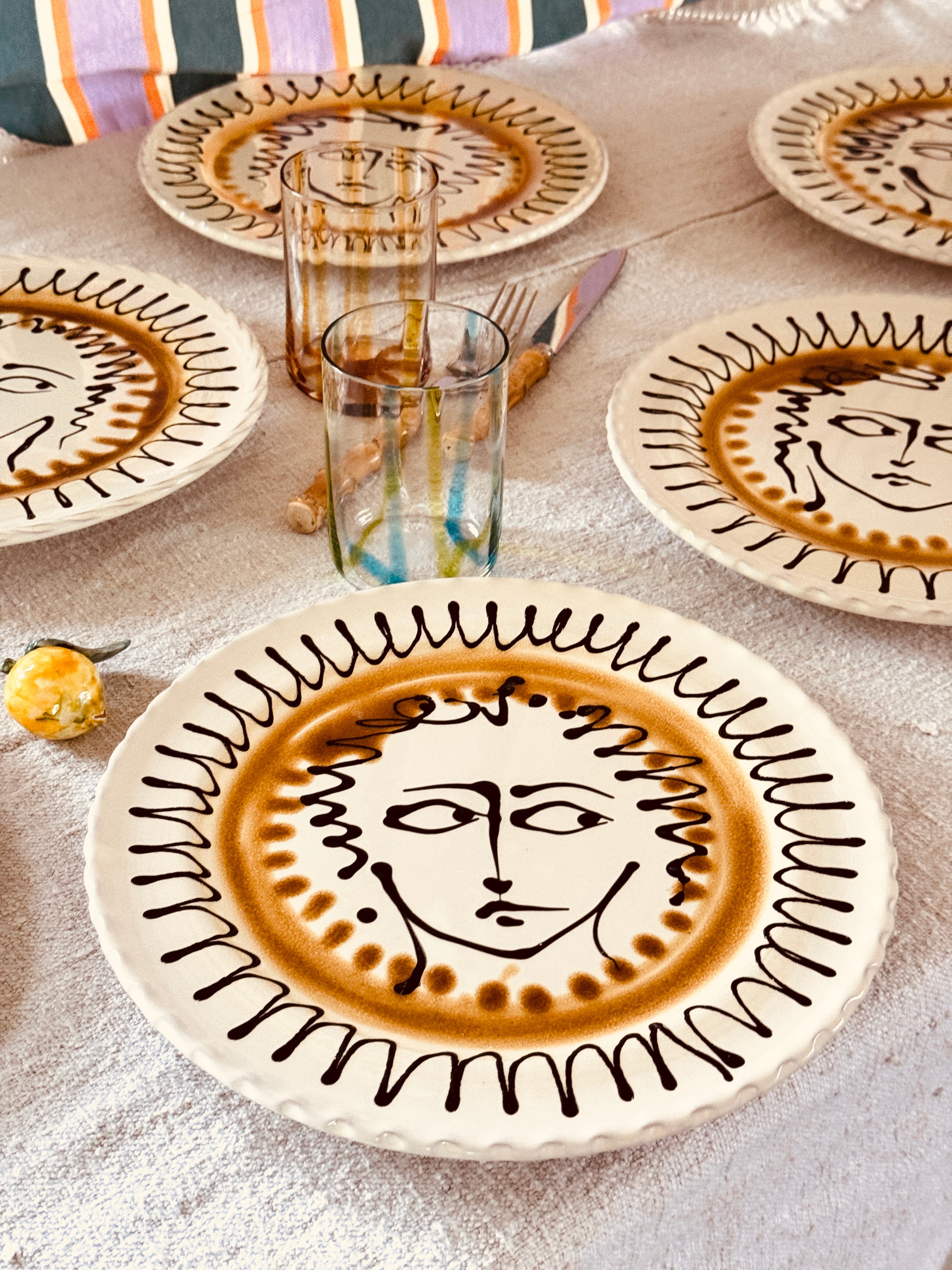 Handgefertigte Dinner Teller 27 cm | 6er Set