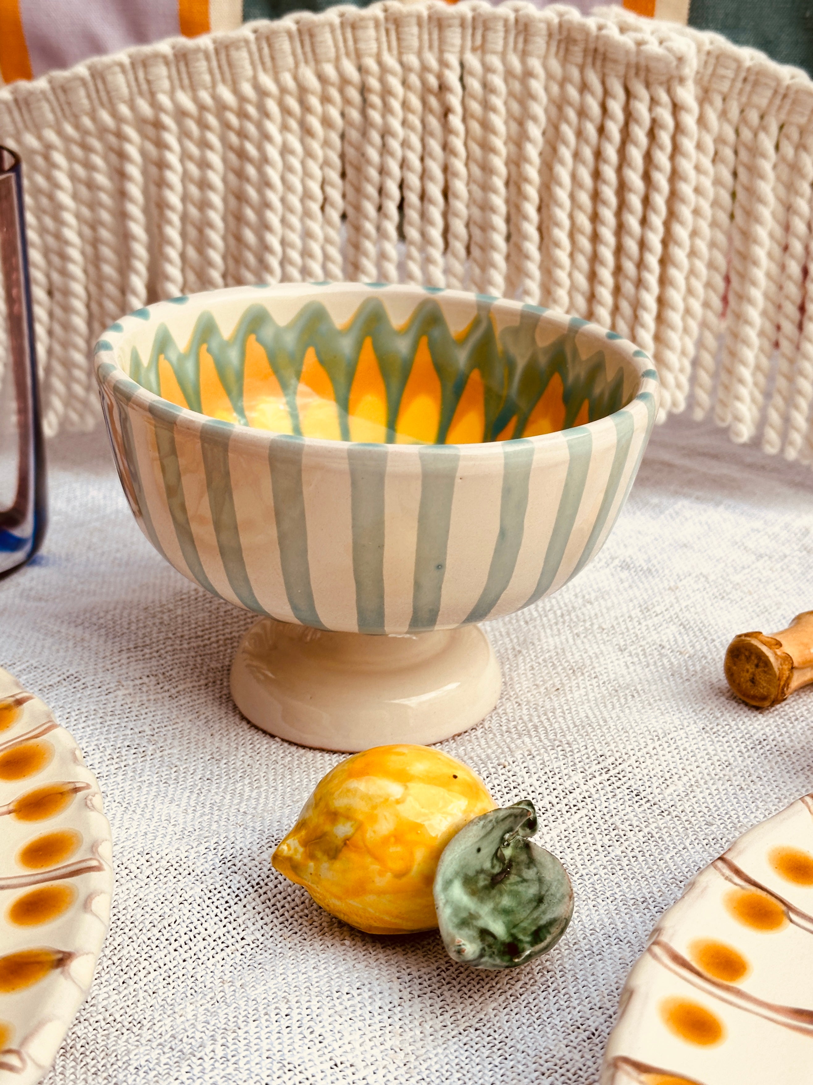 Psychodelic Viso Dessertschale mit Fuß „Gelato Fantastico Uno“