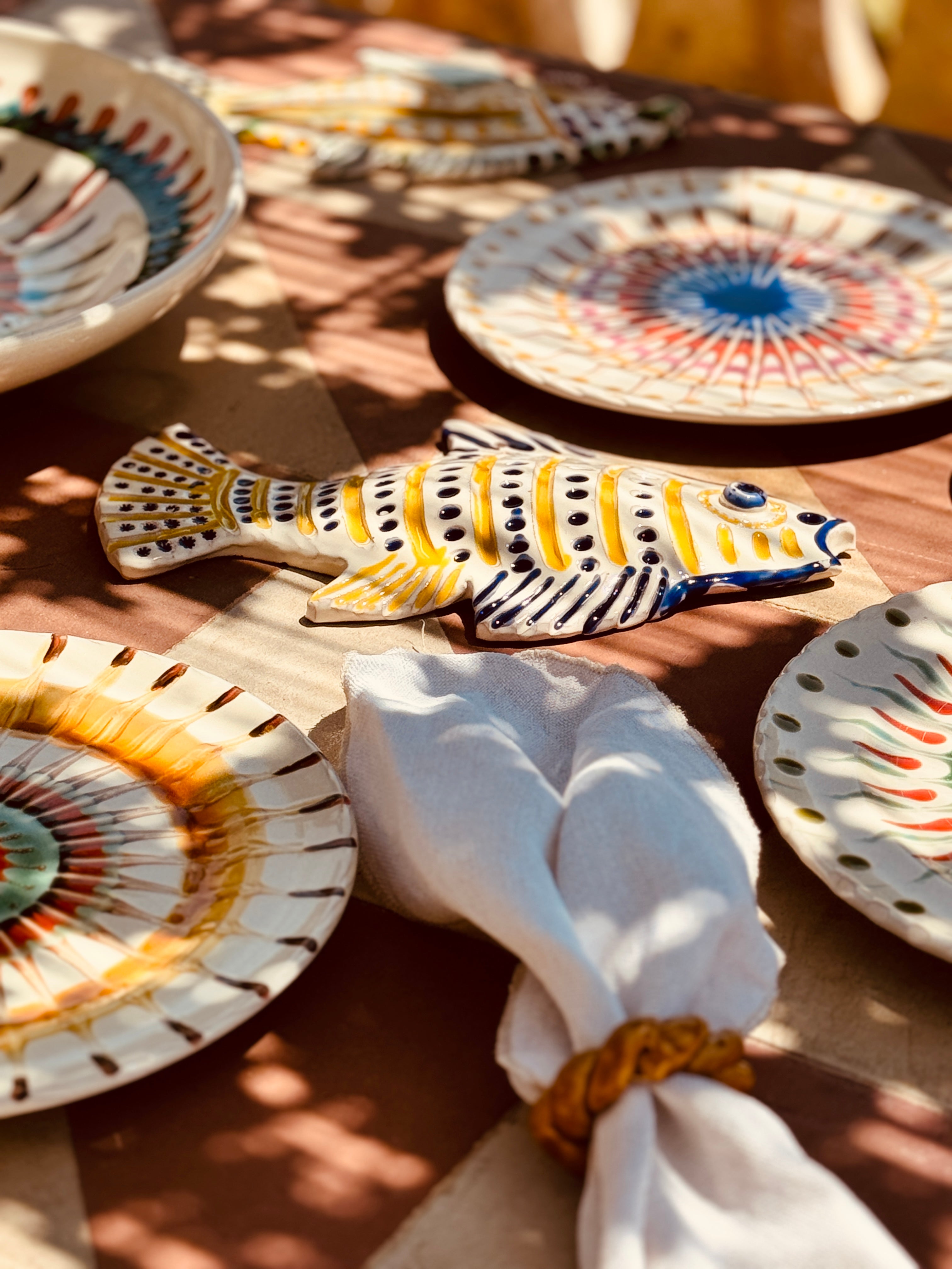 "Mediterranean Muse" Ceramic Deko Fish