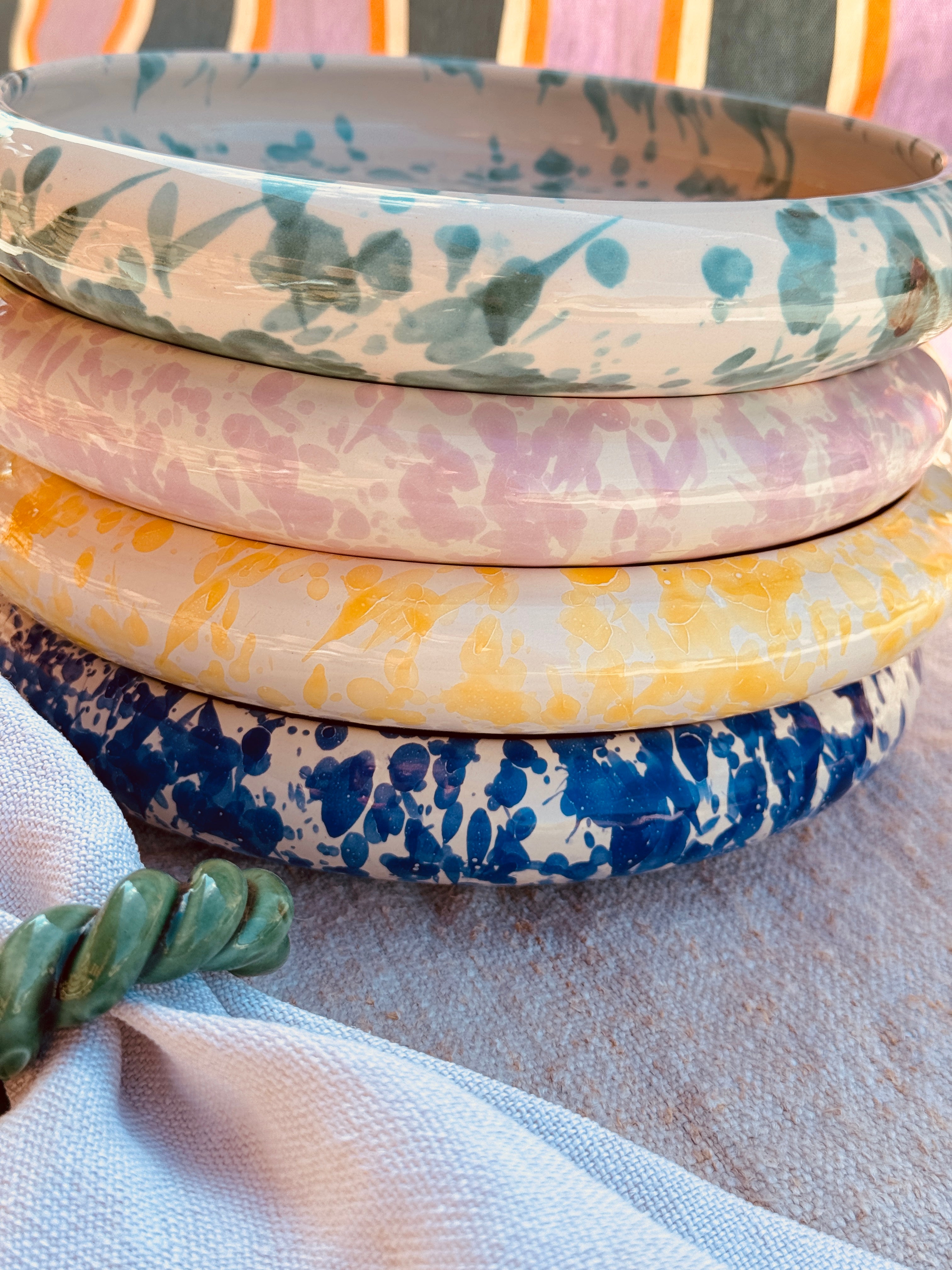Frisbee Plate Schizzato "Colour Mix" Set of 4