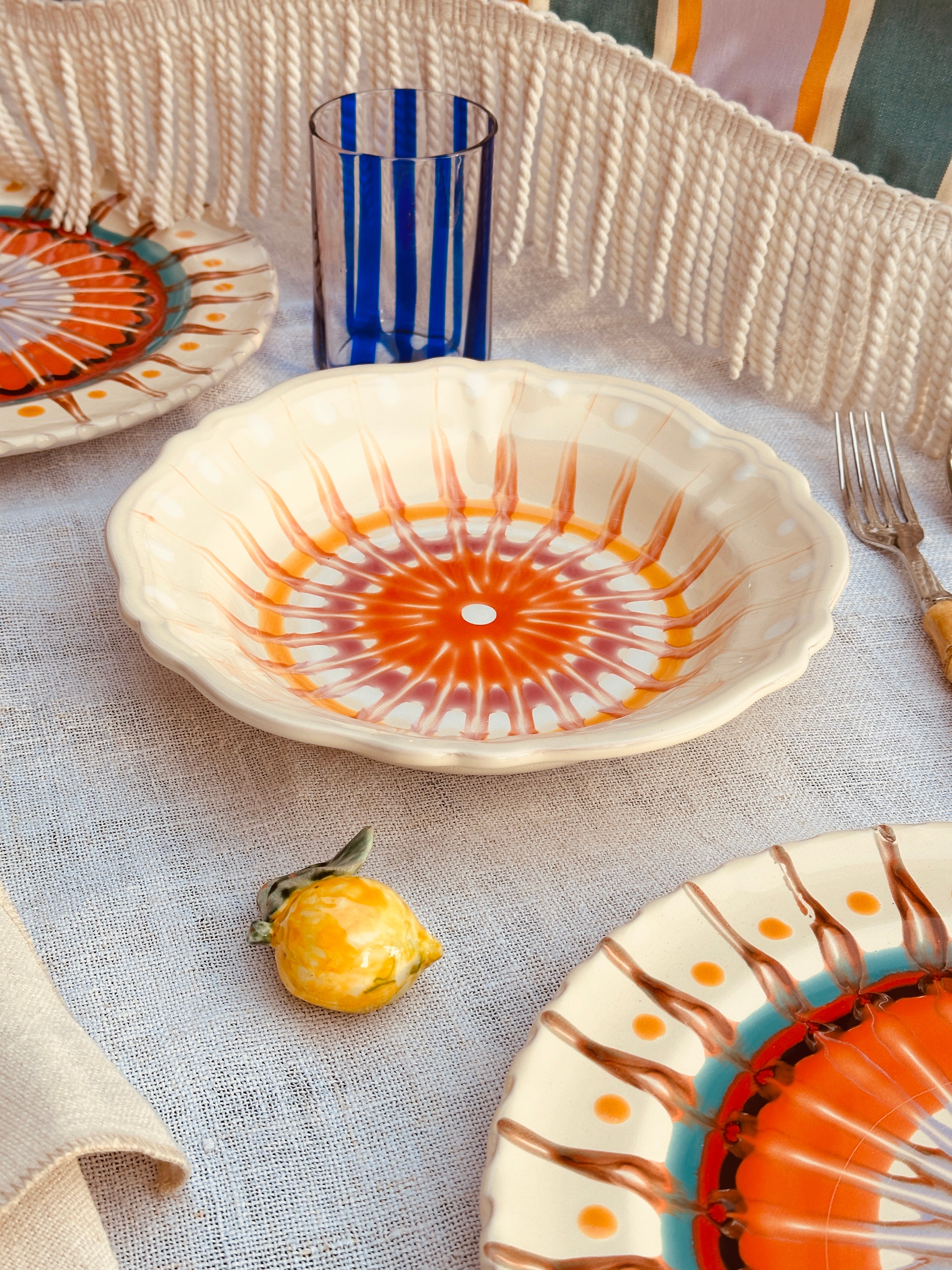 Psychodelic Schale / Suppenteller Baccellato "Sole di Puglia" 25cm