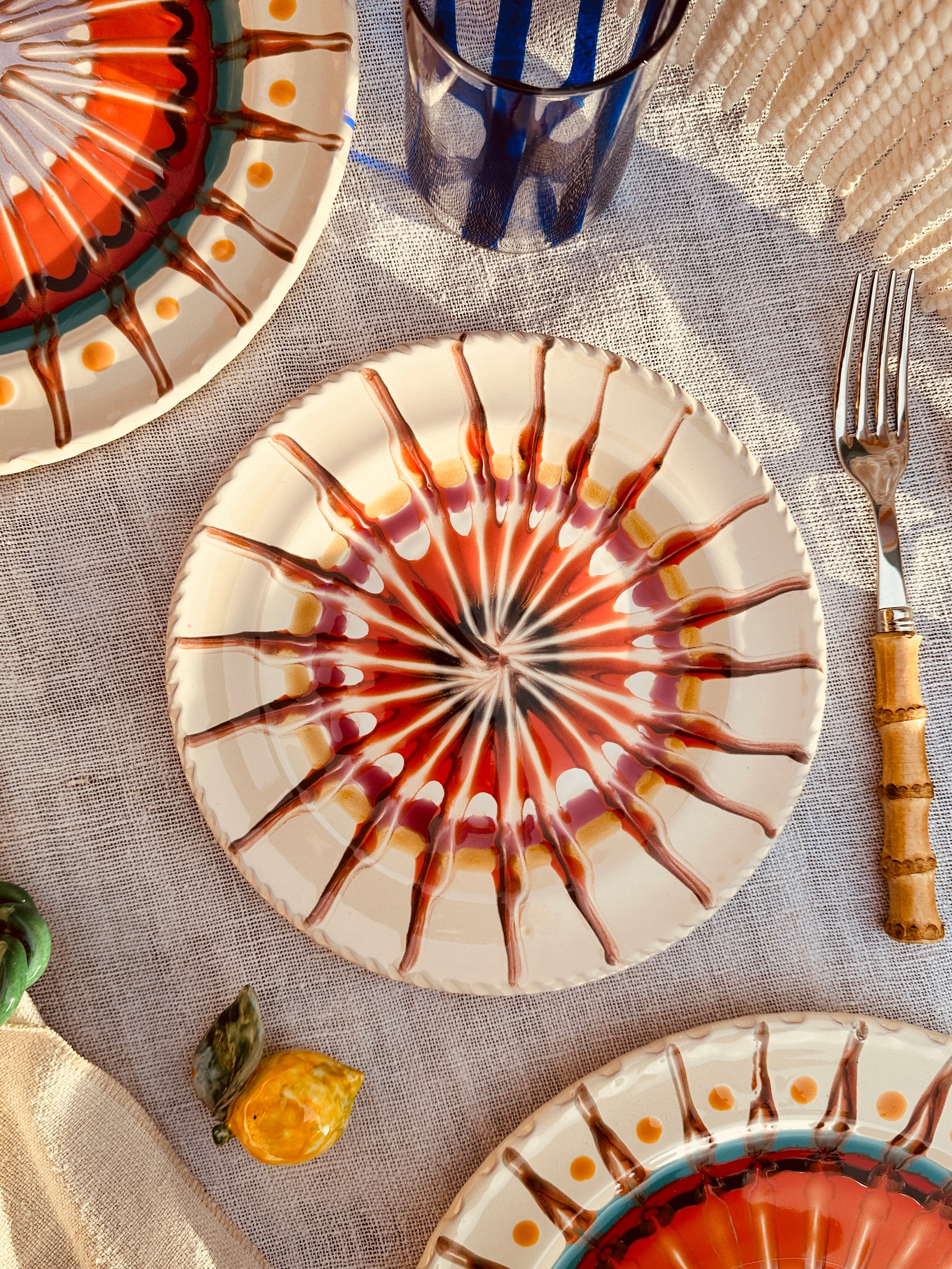 Psychodelic Antipasti Plate - 20 cm "Amore Giovanna"