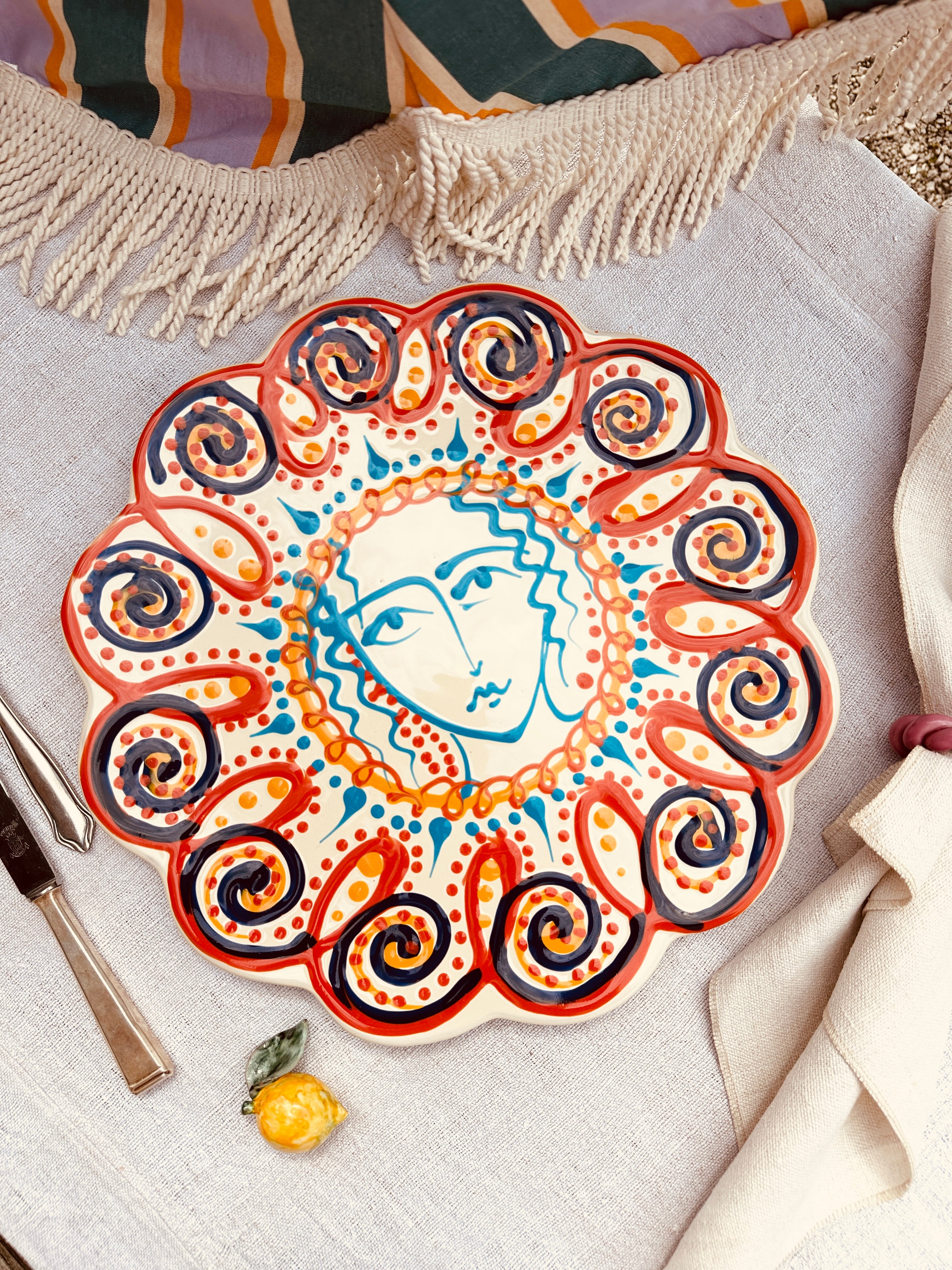 Psychodelic Viso Servierteller "Casina Trovanza Sole DUE"