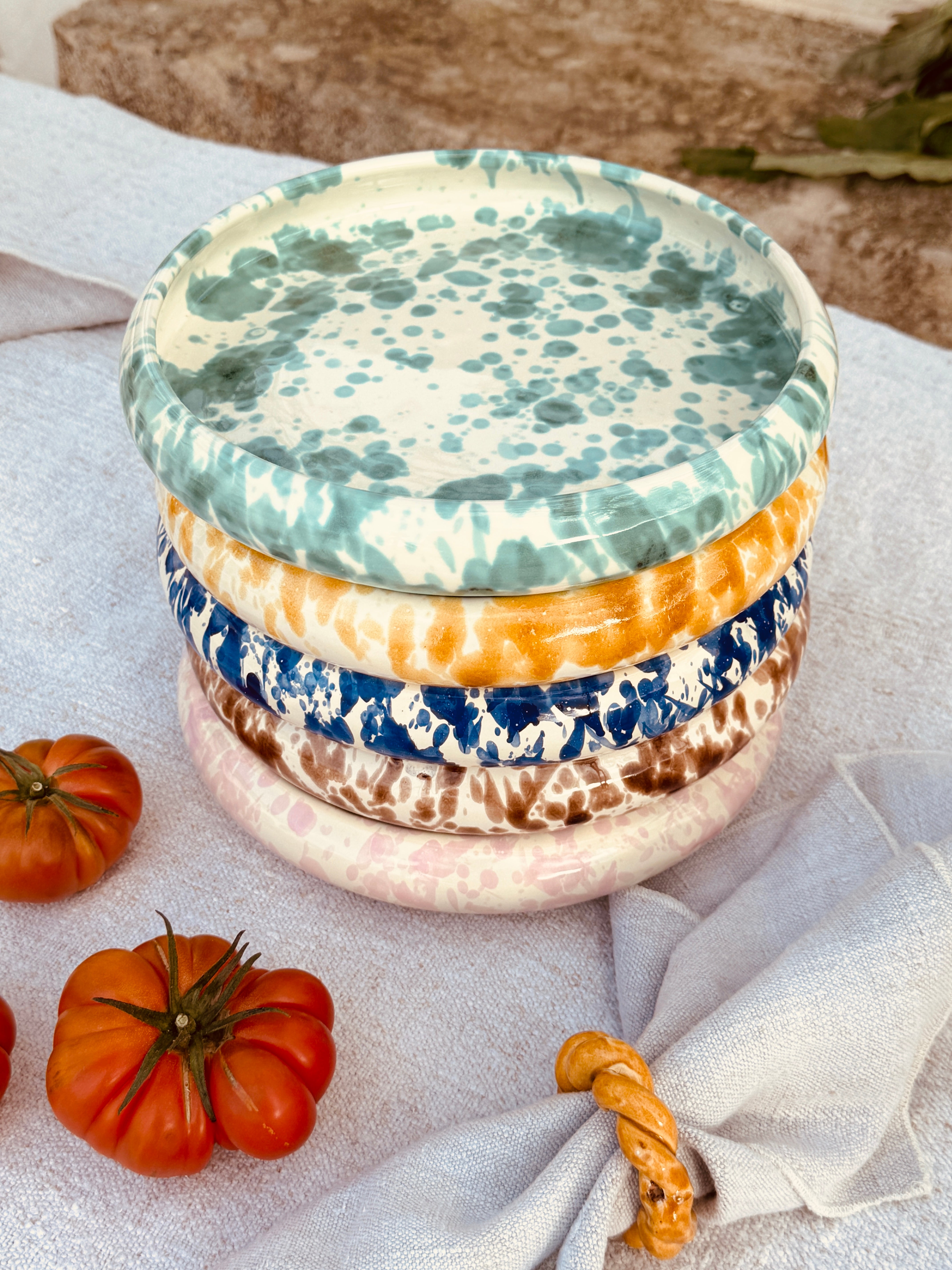 Frisbee Teller Schizzato „Colour Mix" 5er Set