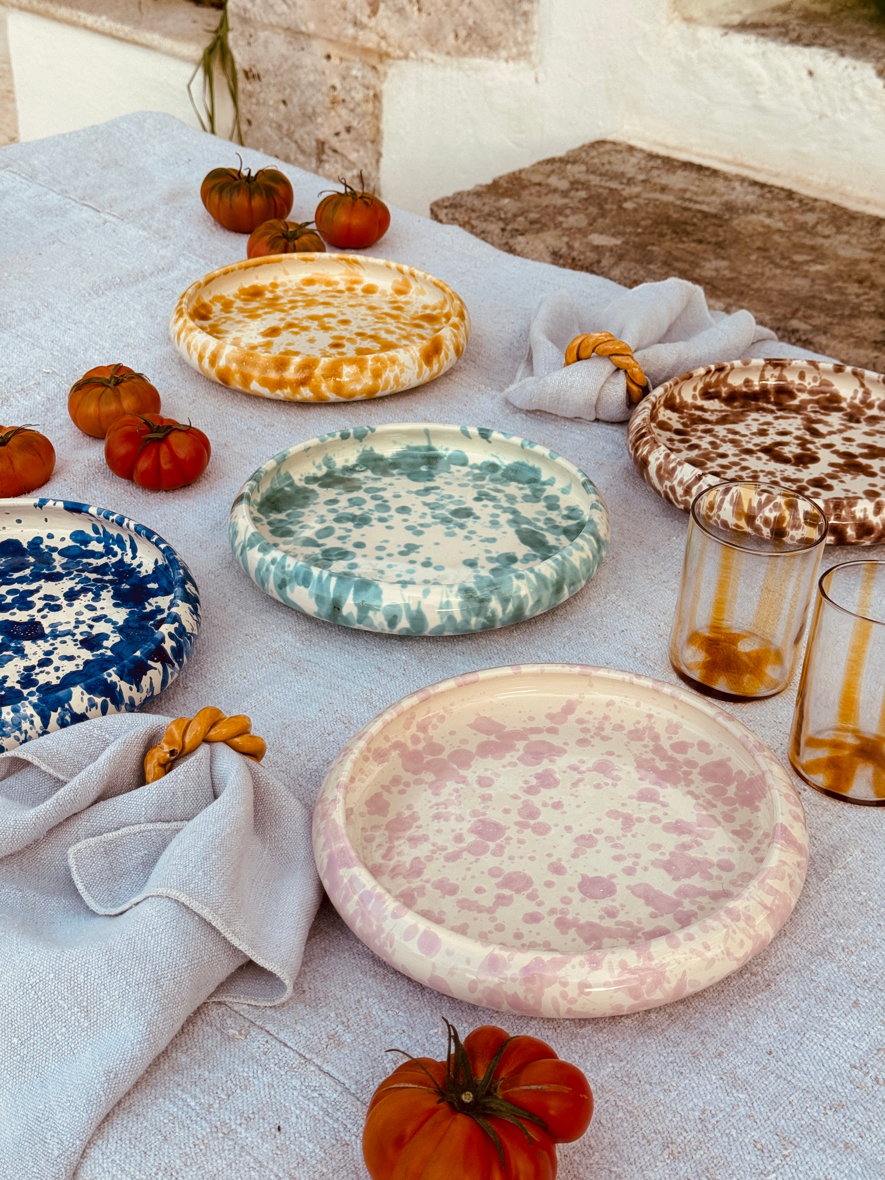 Frisbee Teller Schizzato „Colour Mix" 5er Set