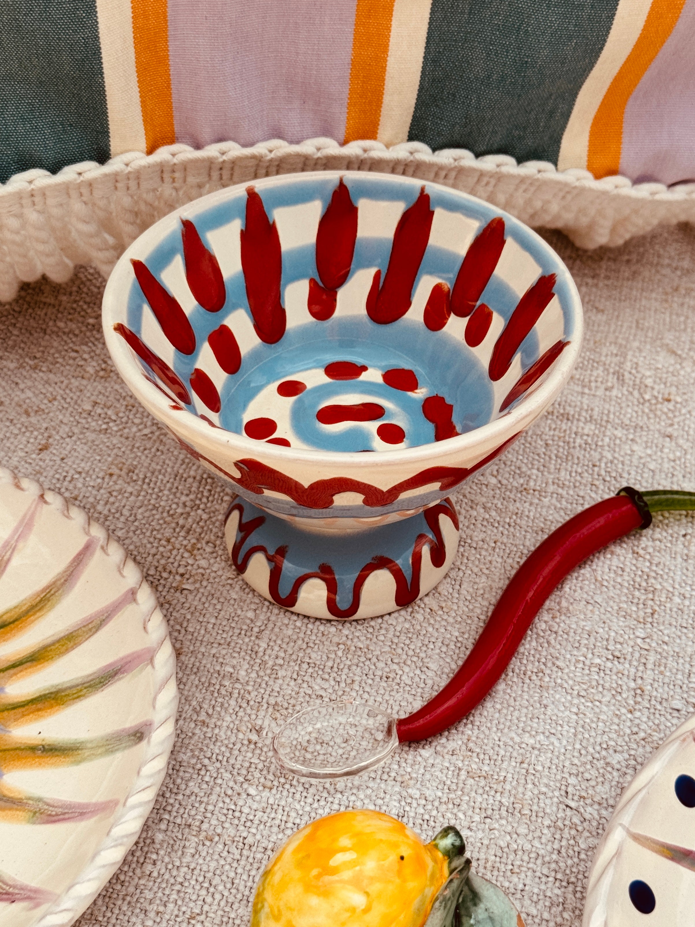"Unique" Psychodelic Dessert High Bowl - One of a Kind