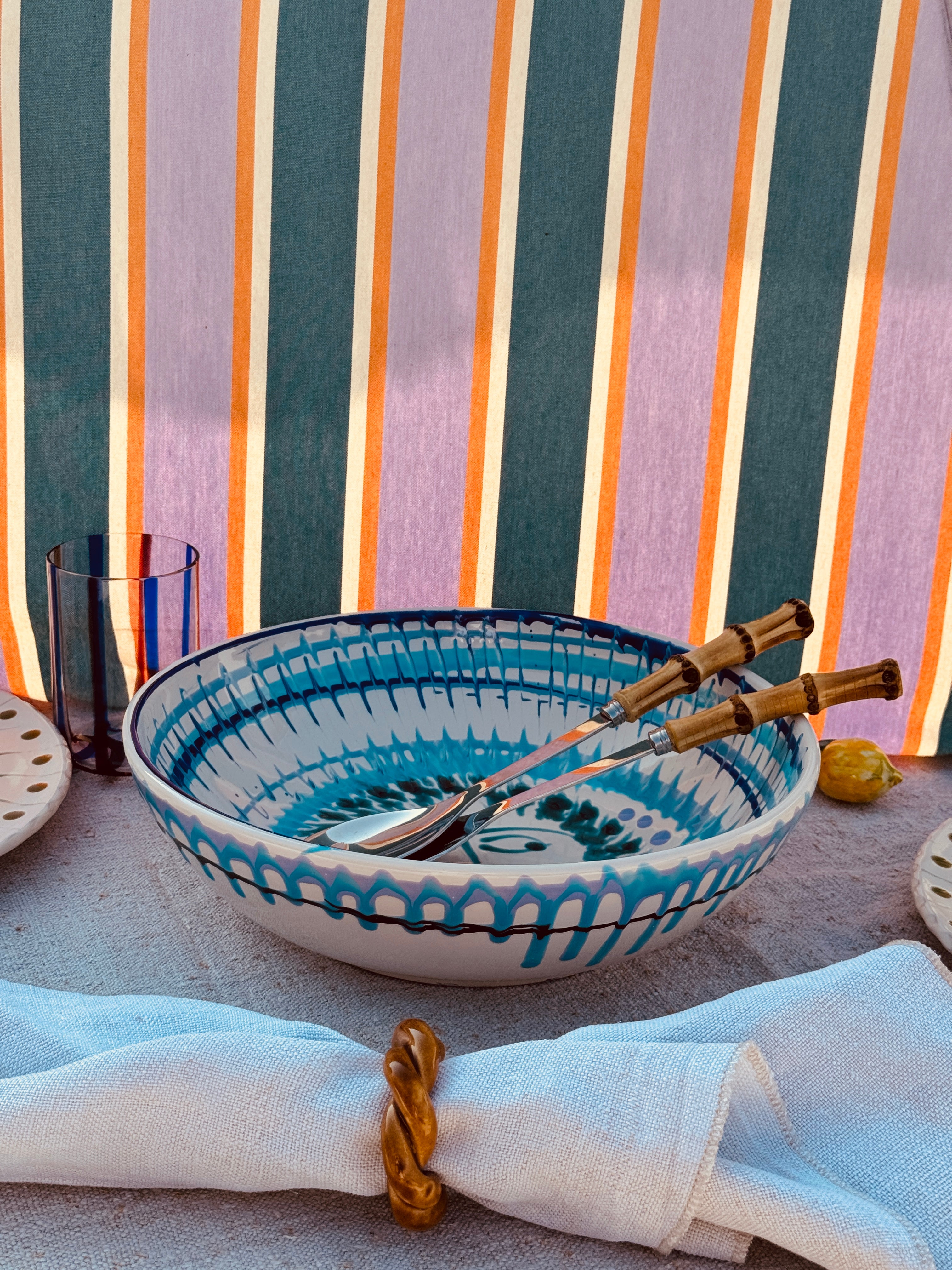 Salatschale Psychodelic & Viso - 30cm “Unikat Einzelstück - nur 1 x erhältlich"