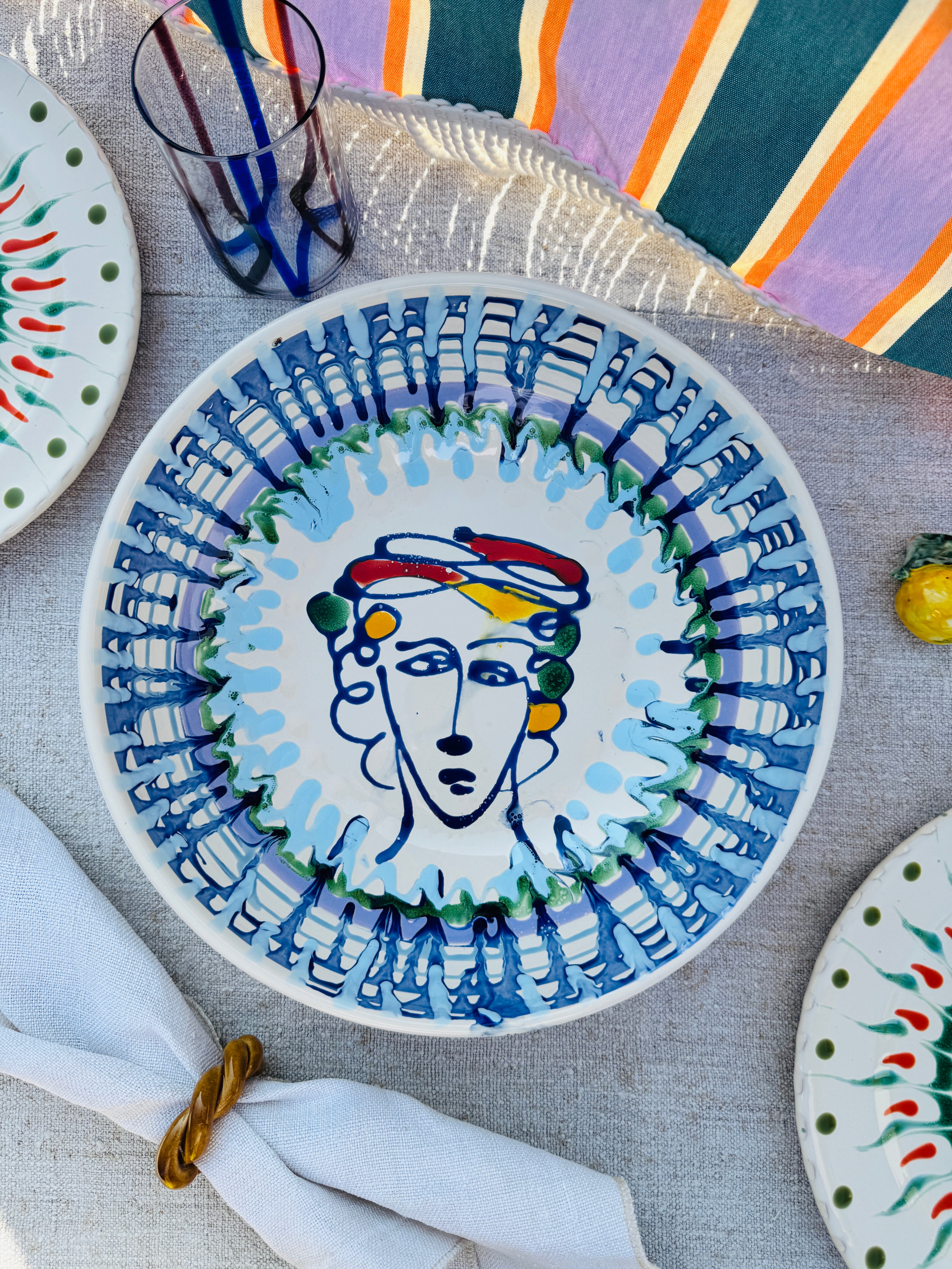 Salatschale Psychodelic & Viso - 30cm “Unikat Einzelstück - nur 1 x erhältlich"