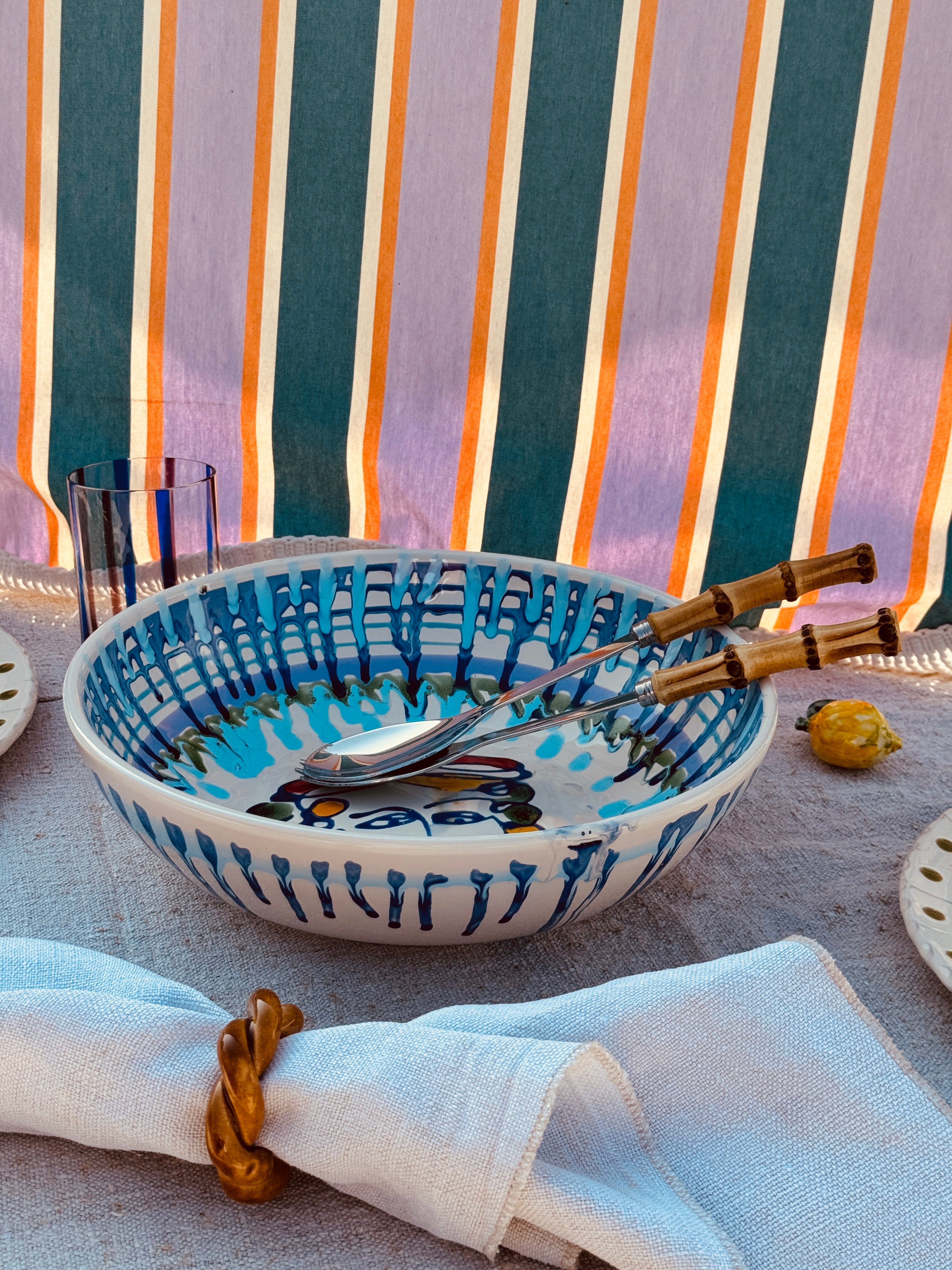 Salatschale Psychodelic & Viso - 30cm “Unikat Einzelstück - nur 1 x erhältlich"