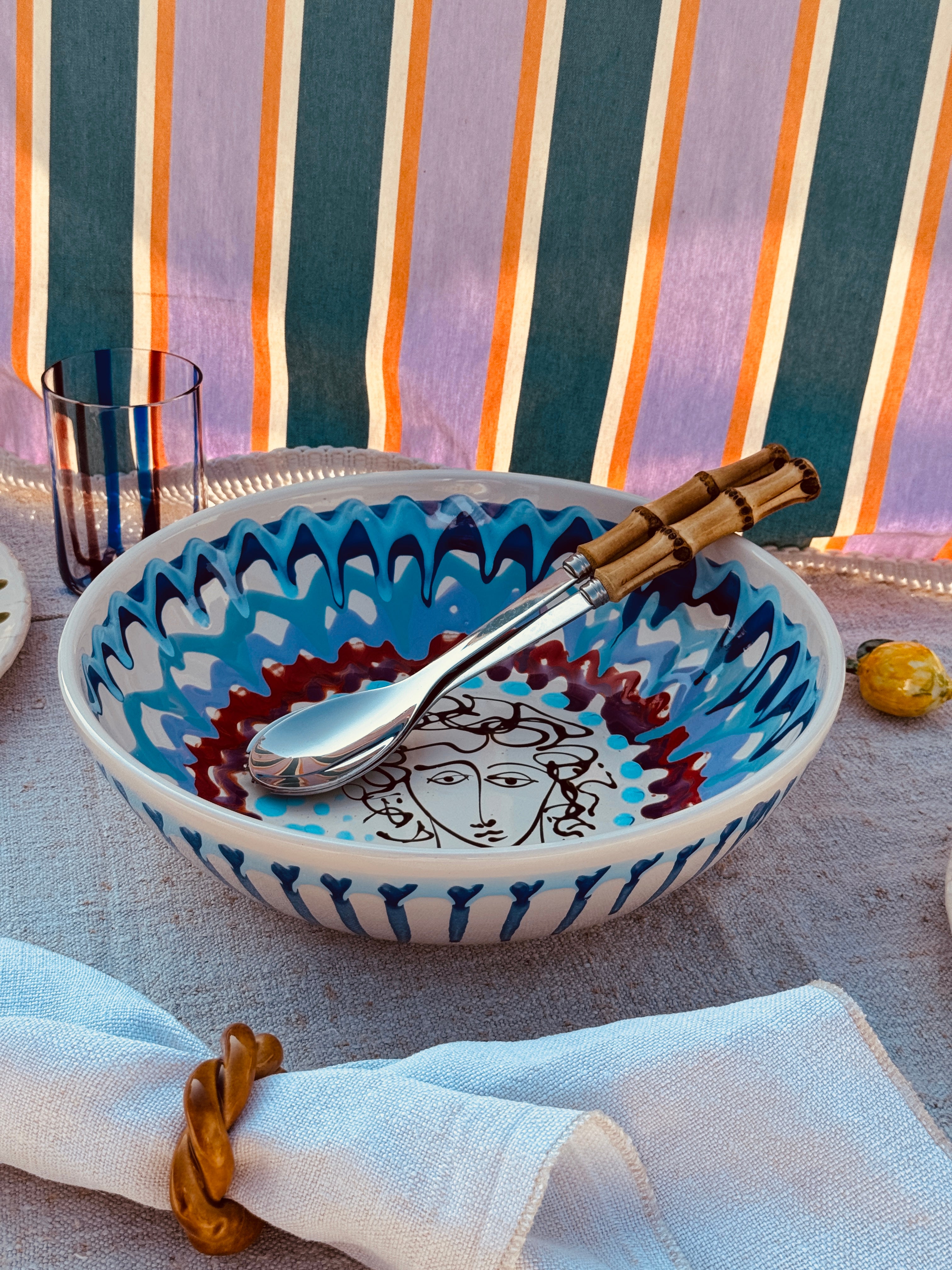 Salatschale Psychodelic & Viso - 30cm “Unikat Einzelstück - nur 1 x erhältlich"